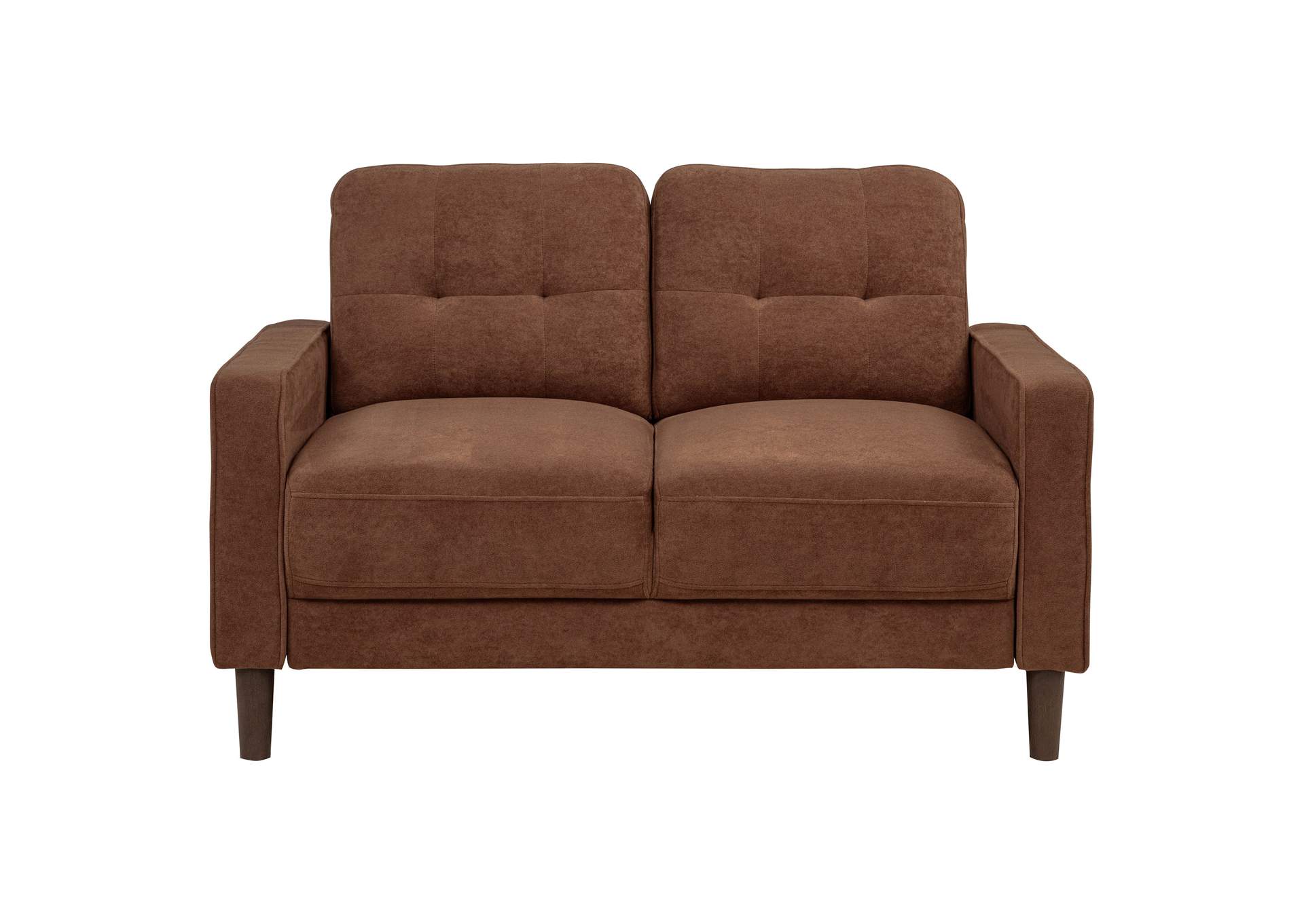Bowen II 2-piece Fabric Upholstered Track Arm Sofa Set Rust image 8