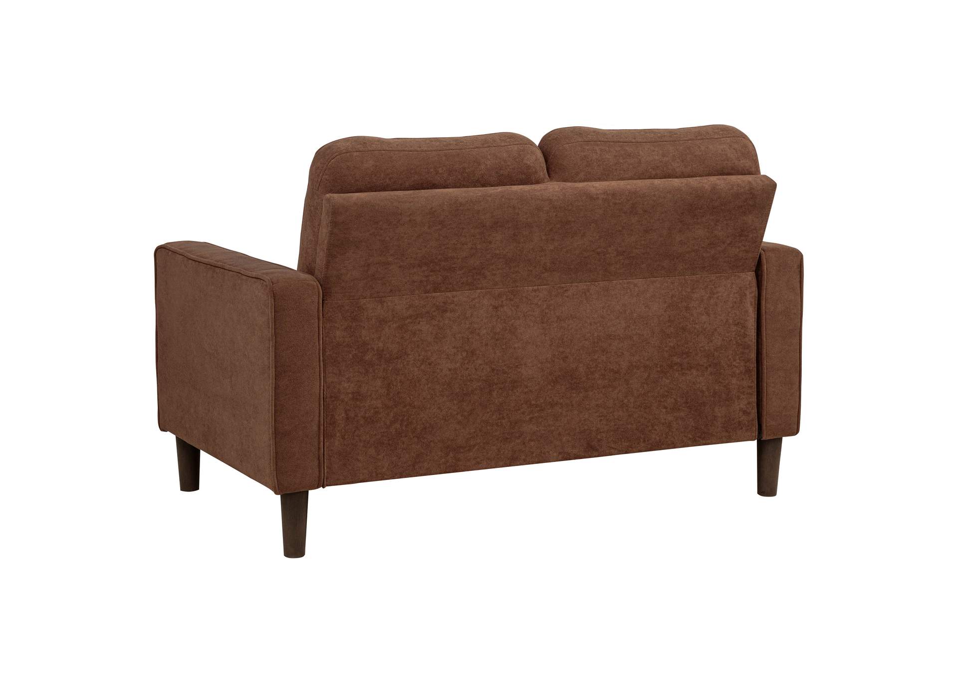 Bowen II 2-piece Fabric Upholstered Track Arm Sofa Set Rust image 9
