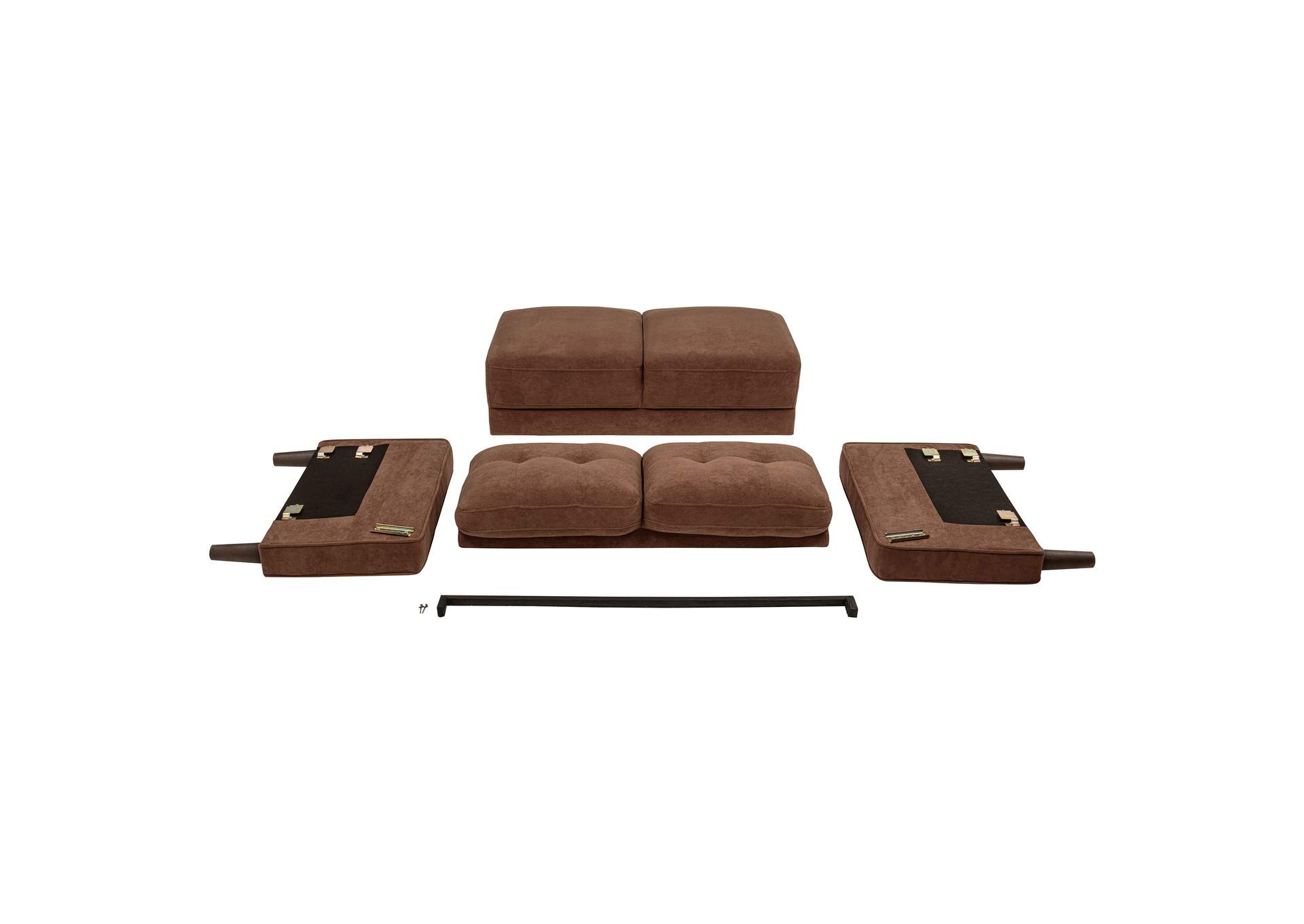 Bowen II 2-piece Fabric Upholstered Track Arm Sofa Set Rust image 11