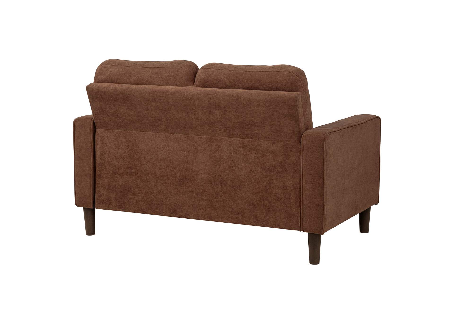 Bowen II Fabric Upholstered Track Arm Loveseat Rust image 7