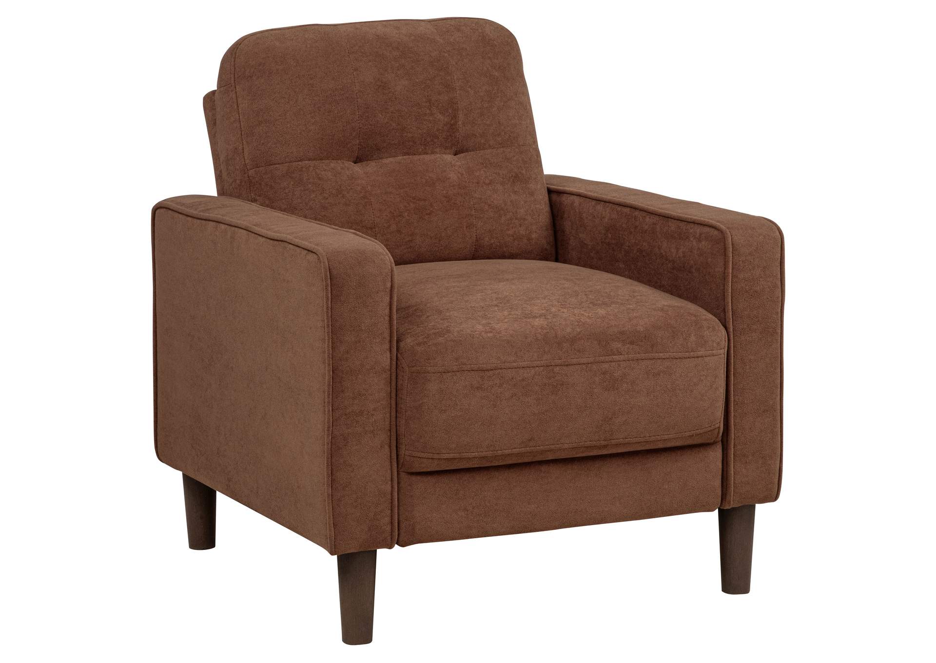 Bowen II Fabric Upholstered Track Arm Accent Chair Rust image 1