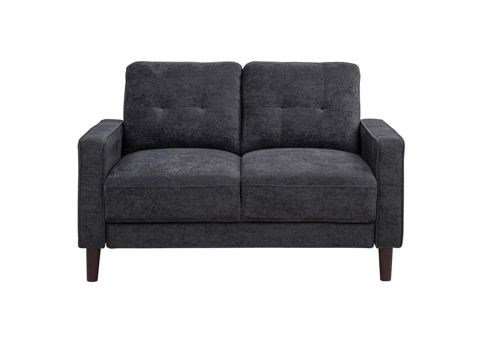 Bowen II Fabric Upholstered Track Arm Loveseat Steel Grey image 3