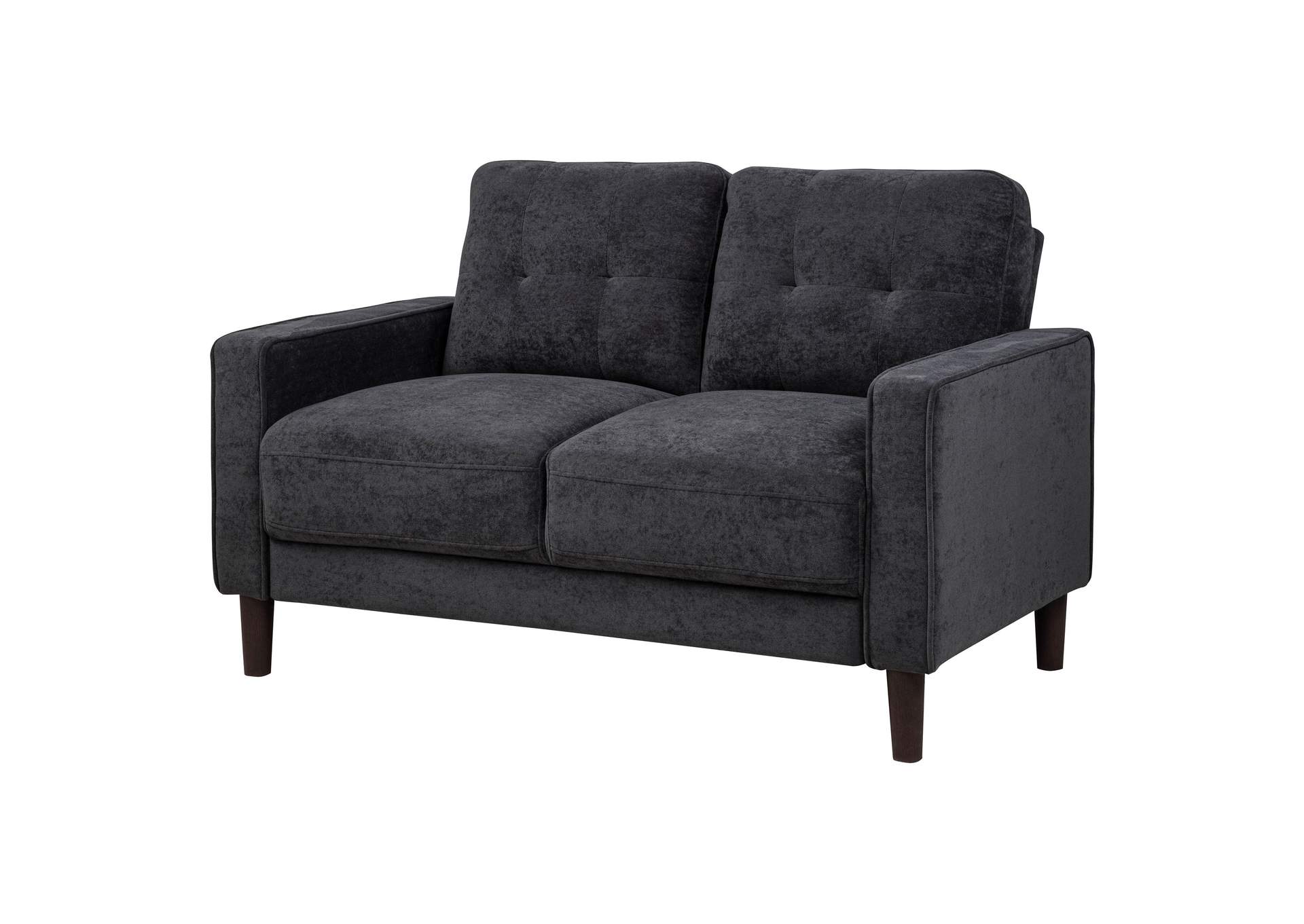 Bowen II Fabric Upholstered Track Arm Loveseat Steel Grey image 4