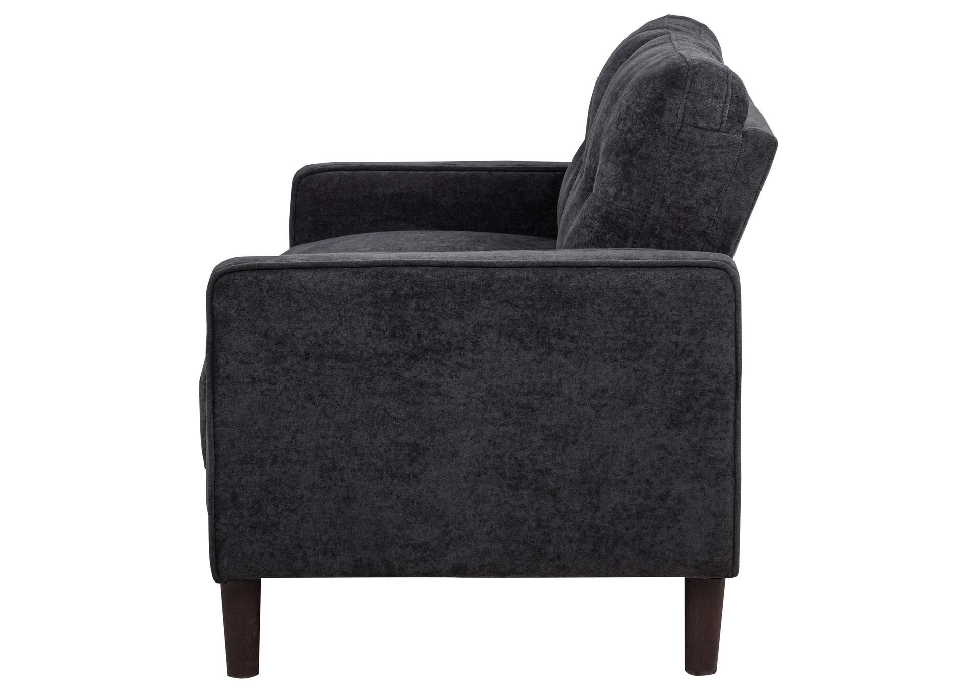 Bowen II Fabric Upholstered Track Arm Loveseat Steel Grey image 5