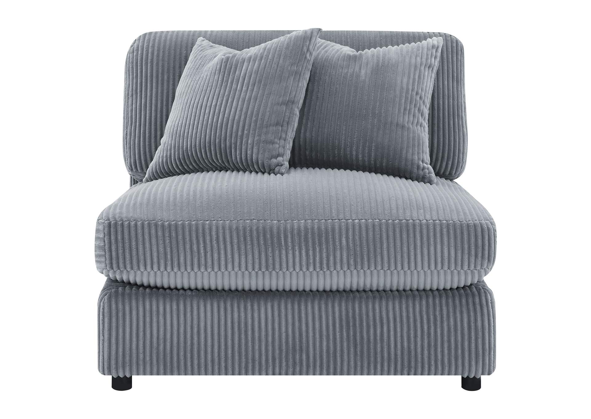 Blaine Upholstered Armless Chair Fog