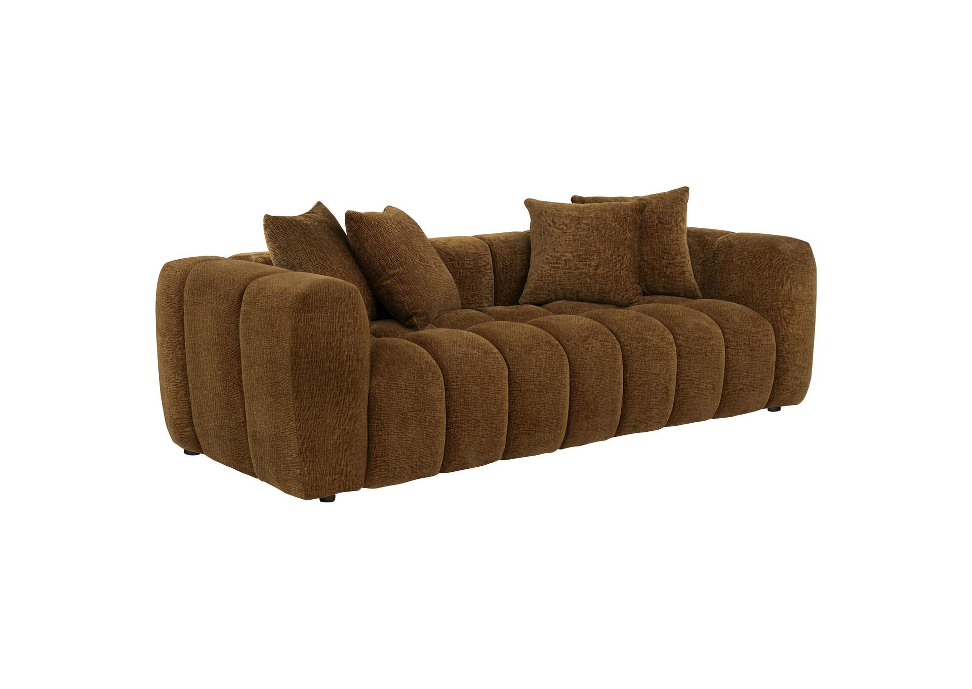 Lazaro 3-piece Fabric Upholstered Wide Channel Sofa Set Bronze image 18