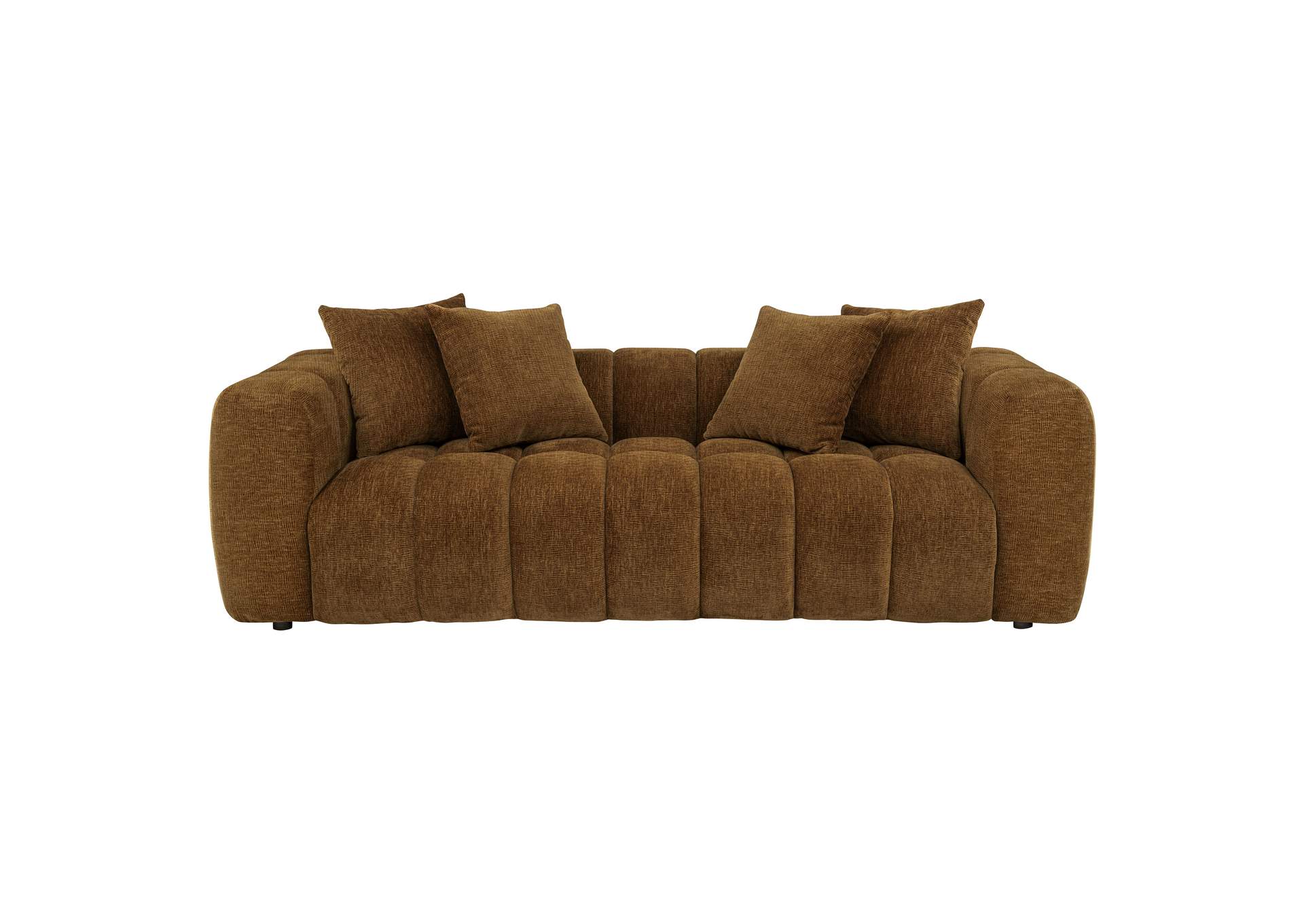 Lazaro 3-piece Fabric Upholstered Wide Channel Sofa Set Bronze image 17