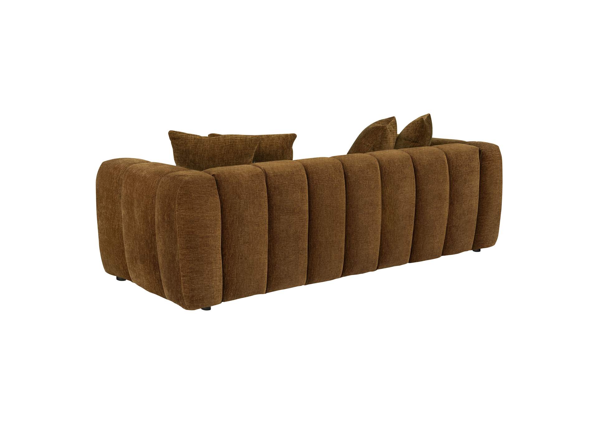 Lazaro 3-piece Fabric Upholstered Wide Channel Sofa Set Bronze image 16
