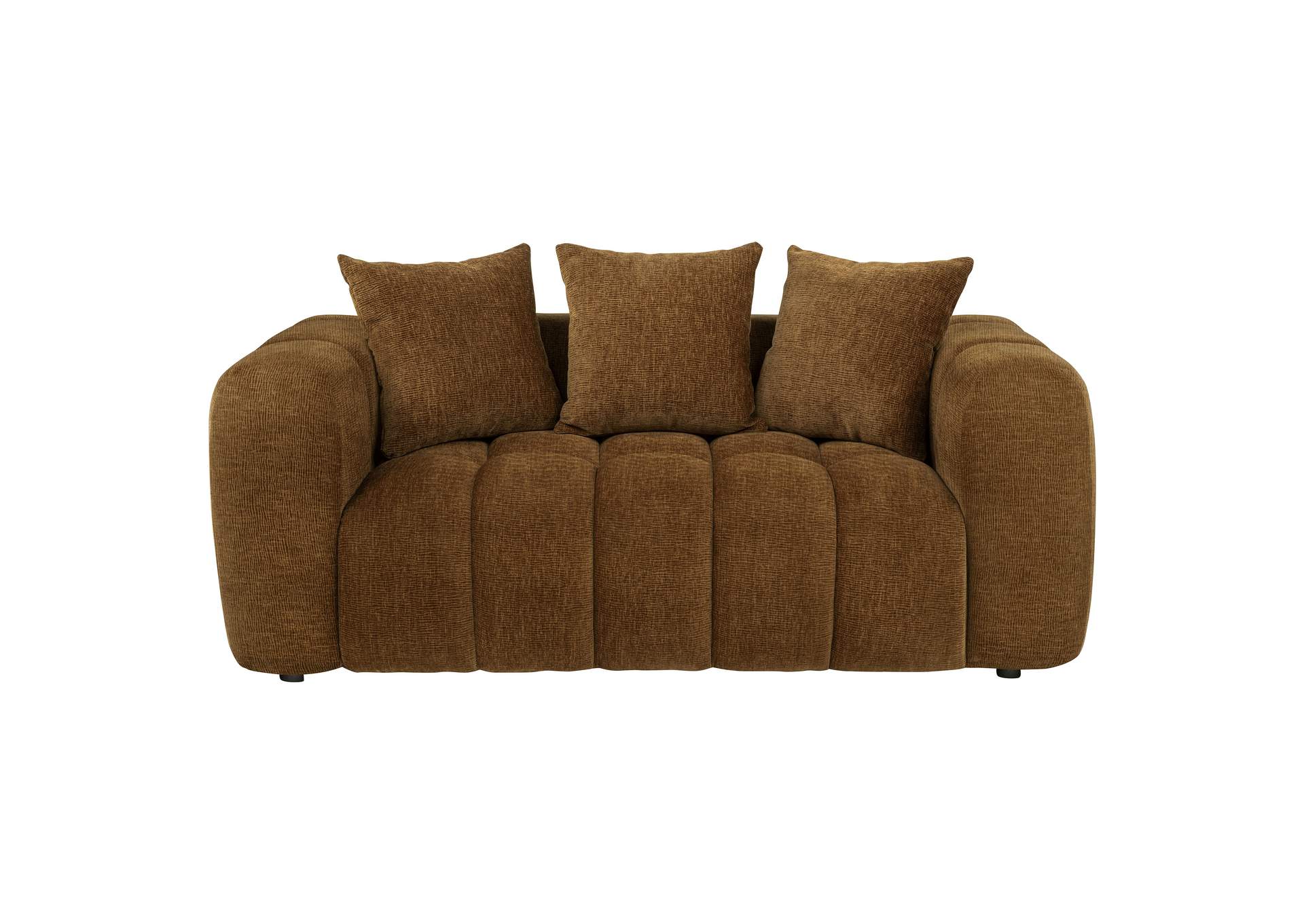 Lazaro 3-piece Fabric Upholstered Wide Channel Sofa Set Bronze image 13