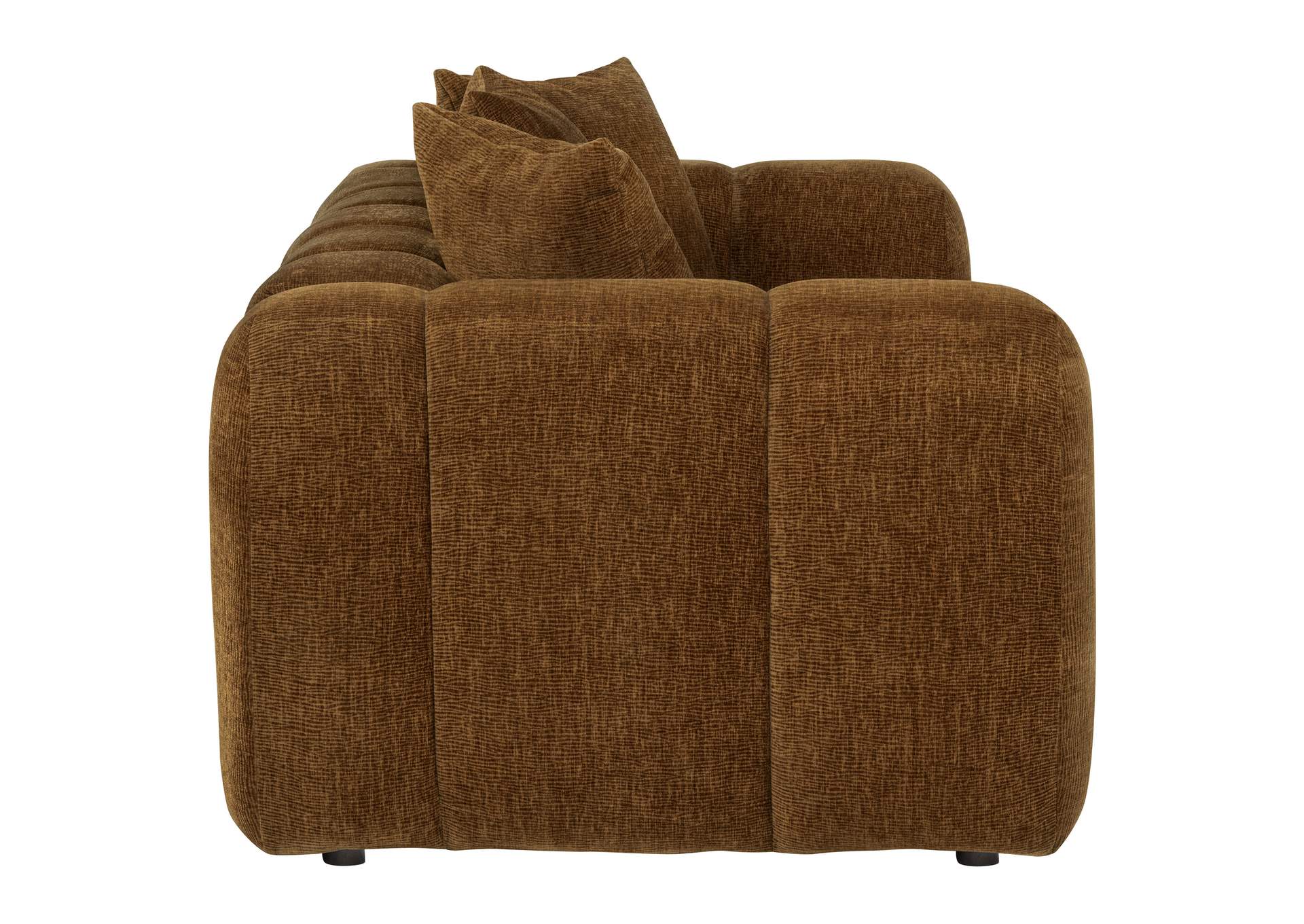 Lazaro 3-piece Fabric Upholstered Wide Channel Sofa Set Bronze image 3