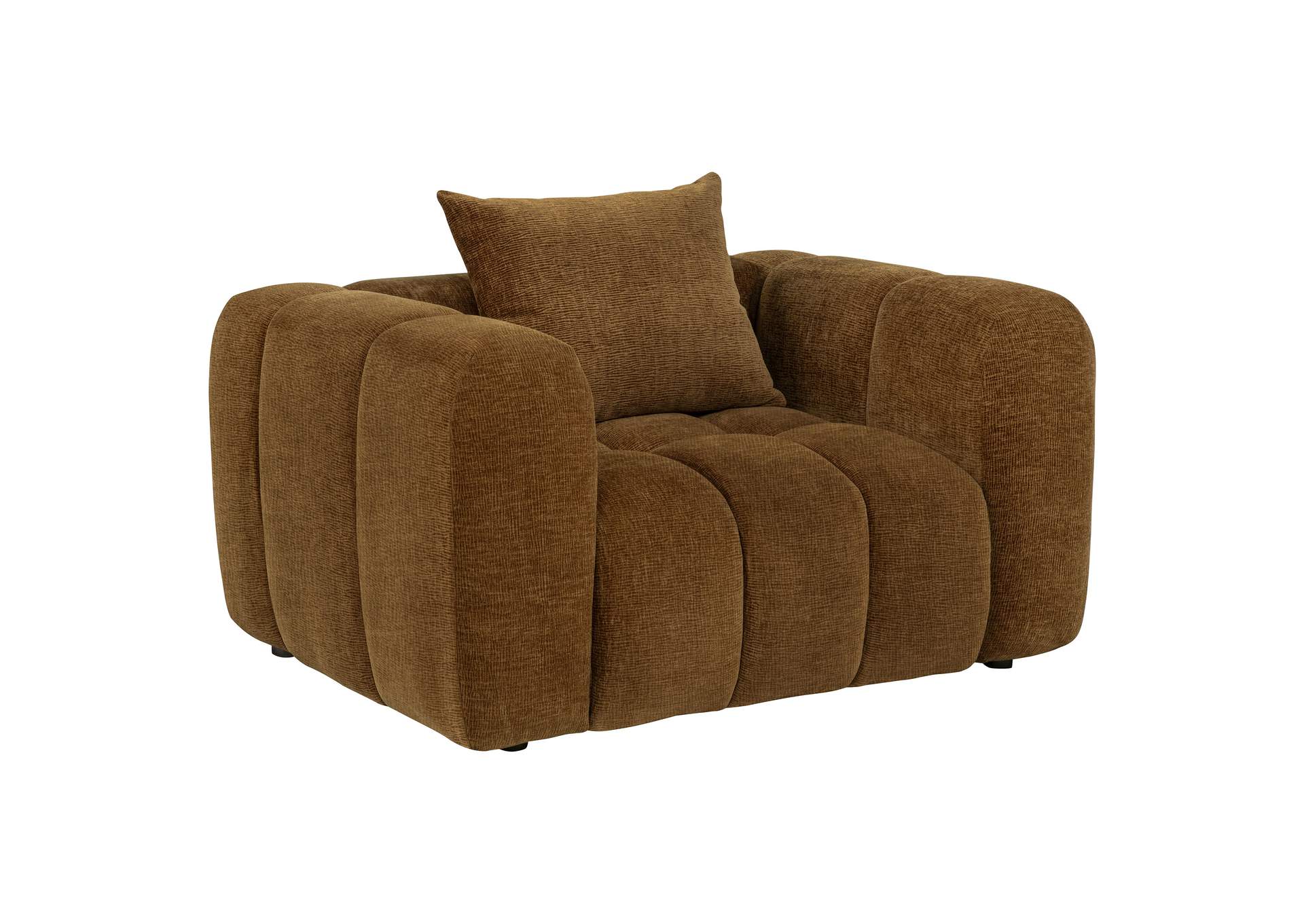 Lazaro 3-piece Fabric Upholstered Wide Channel Sofa Set Bronze image 11