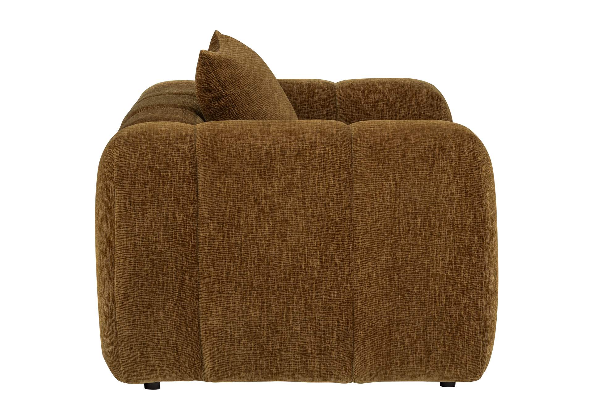 Lazaro 3-piece Fabric Upholstered Wide Channel Sofa Set Bronze image 8