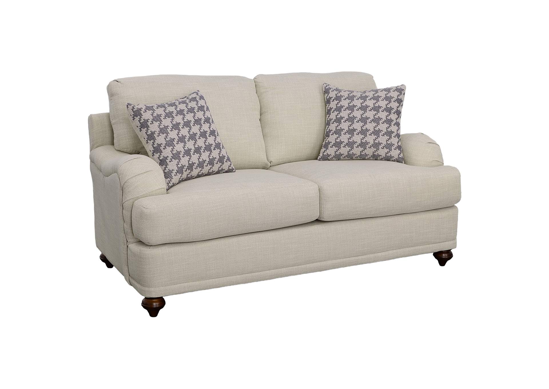 Glenn 3-piece Upholstered Sofa Set Light Grey and Blue