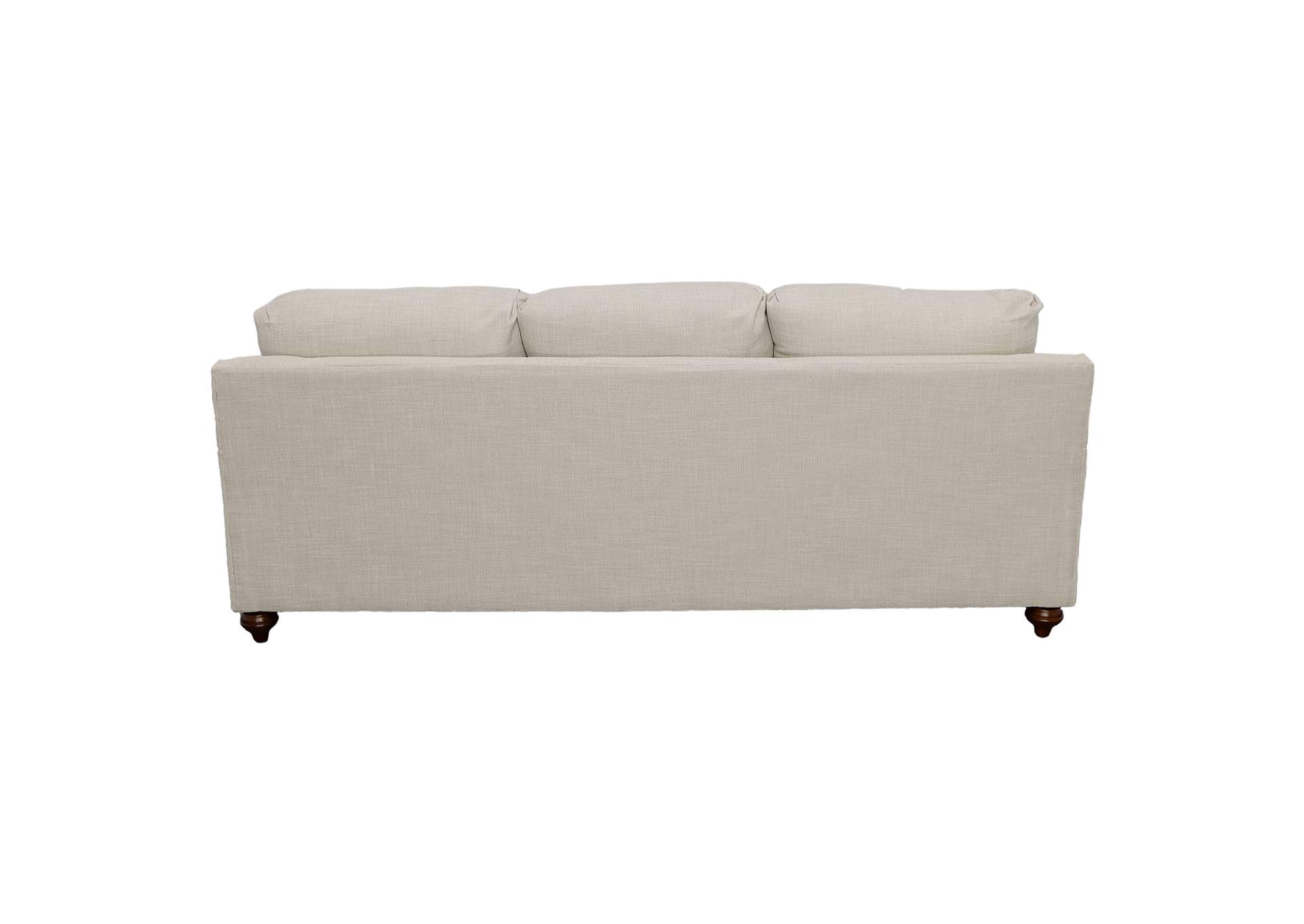 Glenn Upholstered English Arm Sofa Light Grey and Grey
