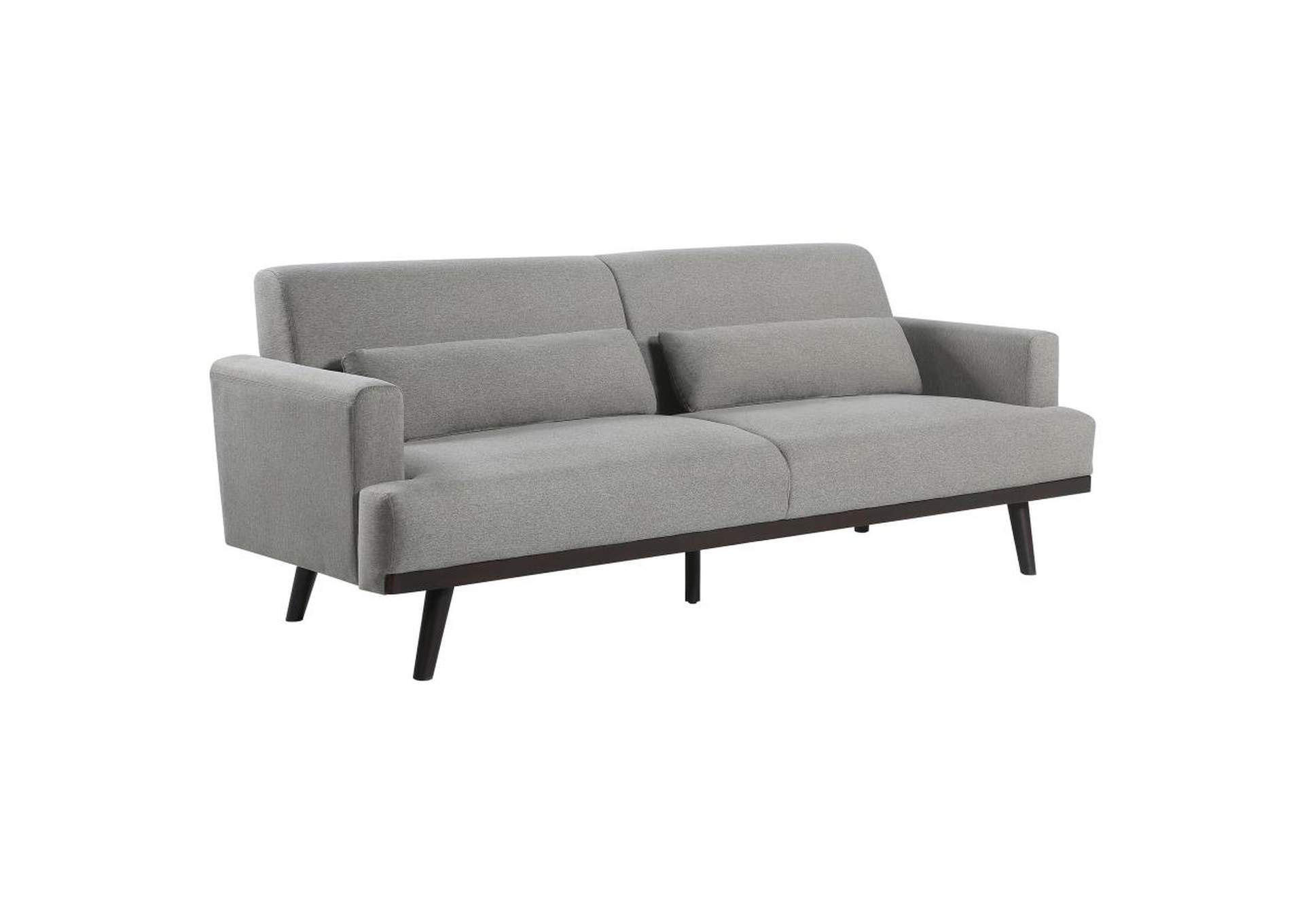 Blake 2-piece Upholstered Living Room Set with Track Arms Sharkskin and Dark Brown image 5