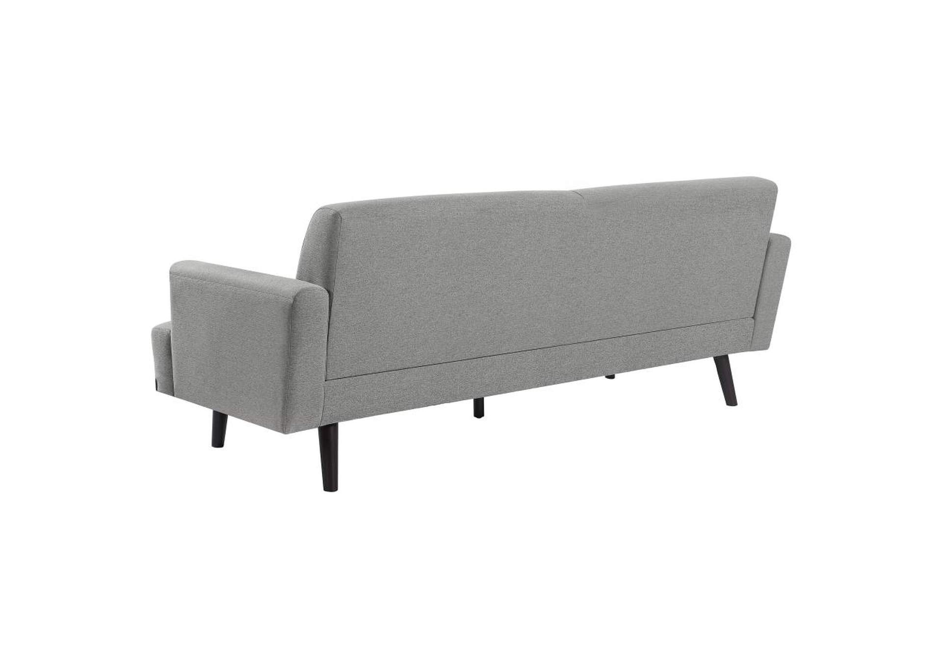 Blake 3-piece Upholstered Living Room Set with Track Arms Sharkskin and Dark Brown image 5