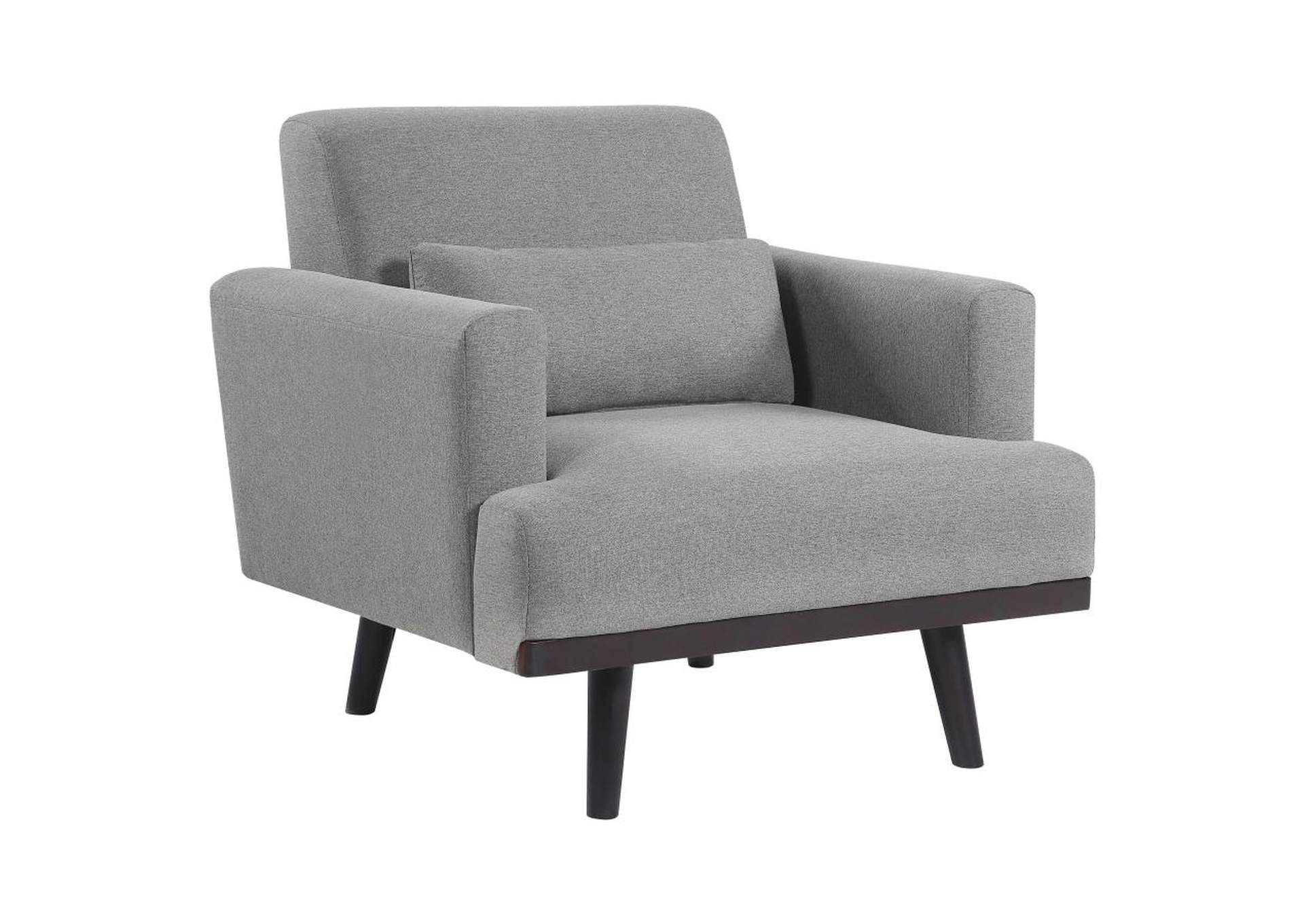 Blake 3-piece Upholstered Living Room Set with Track Arms Sharkskin and Dark Brown image 9