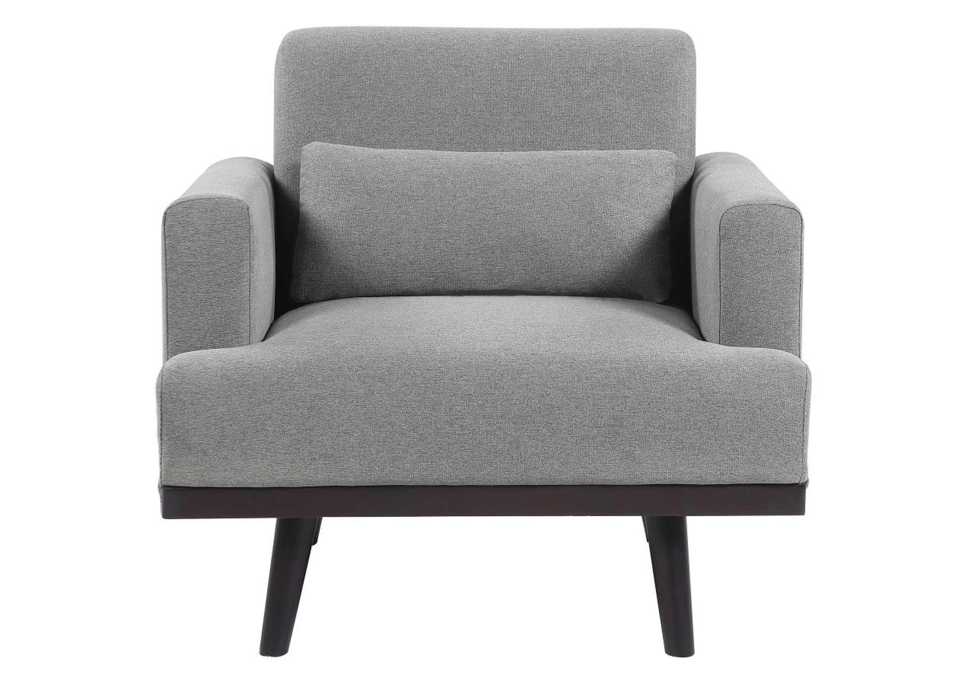 Blake 3-piece Upholstered Living Room Set with Track Arms Sharkskin and Dark Brown image 10