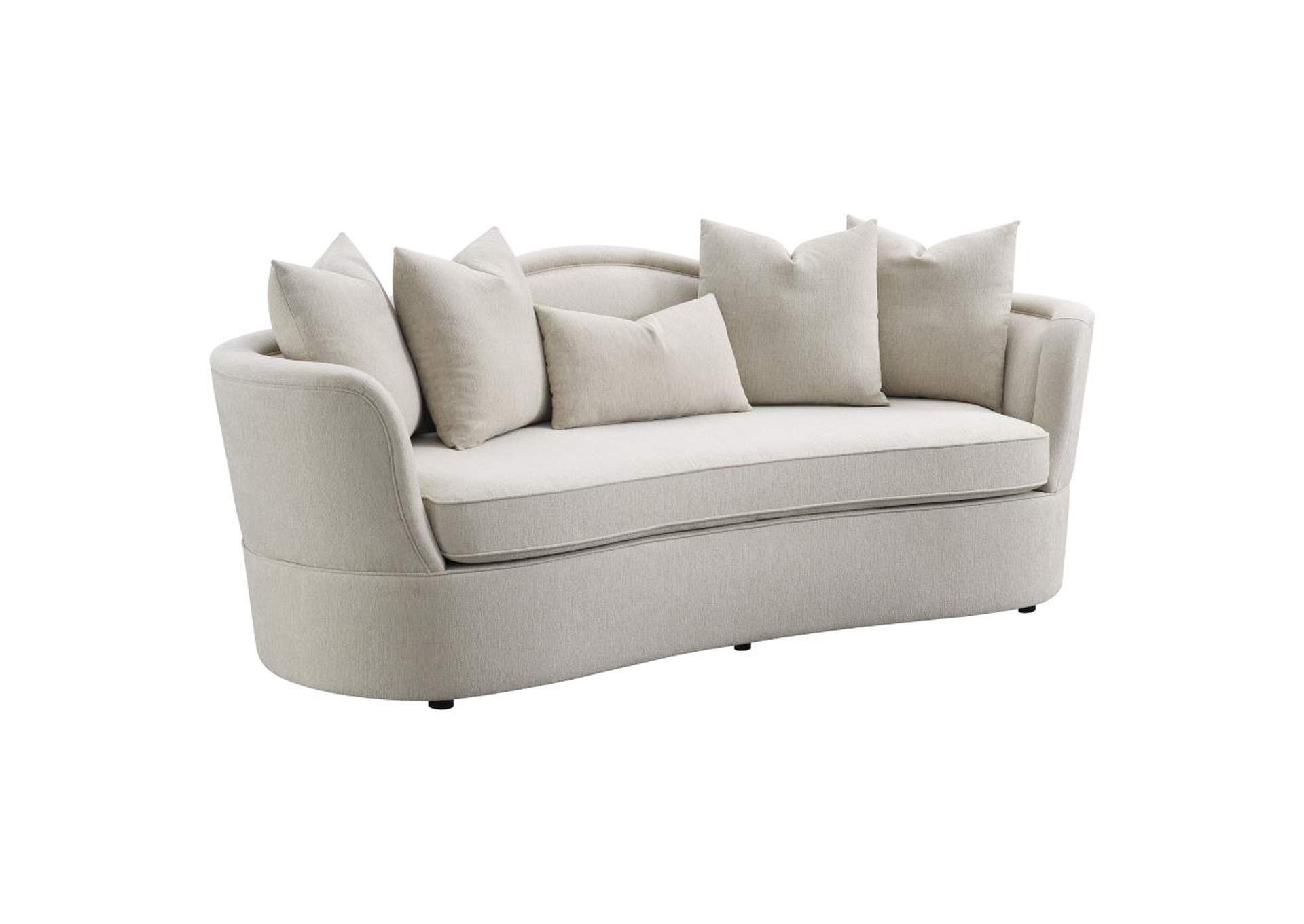 Kamilah 2-piece Upholstered Living Room Set with Camel Back Beige image 5