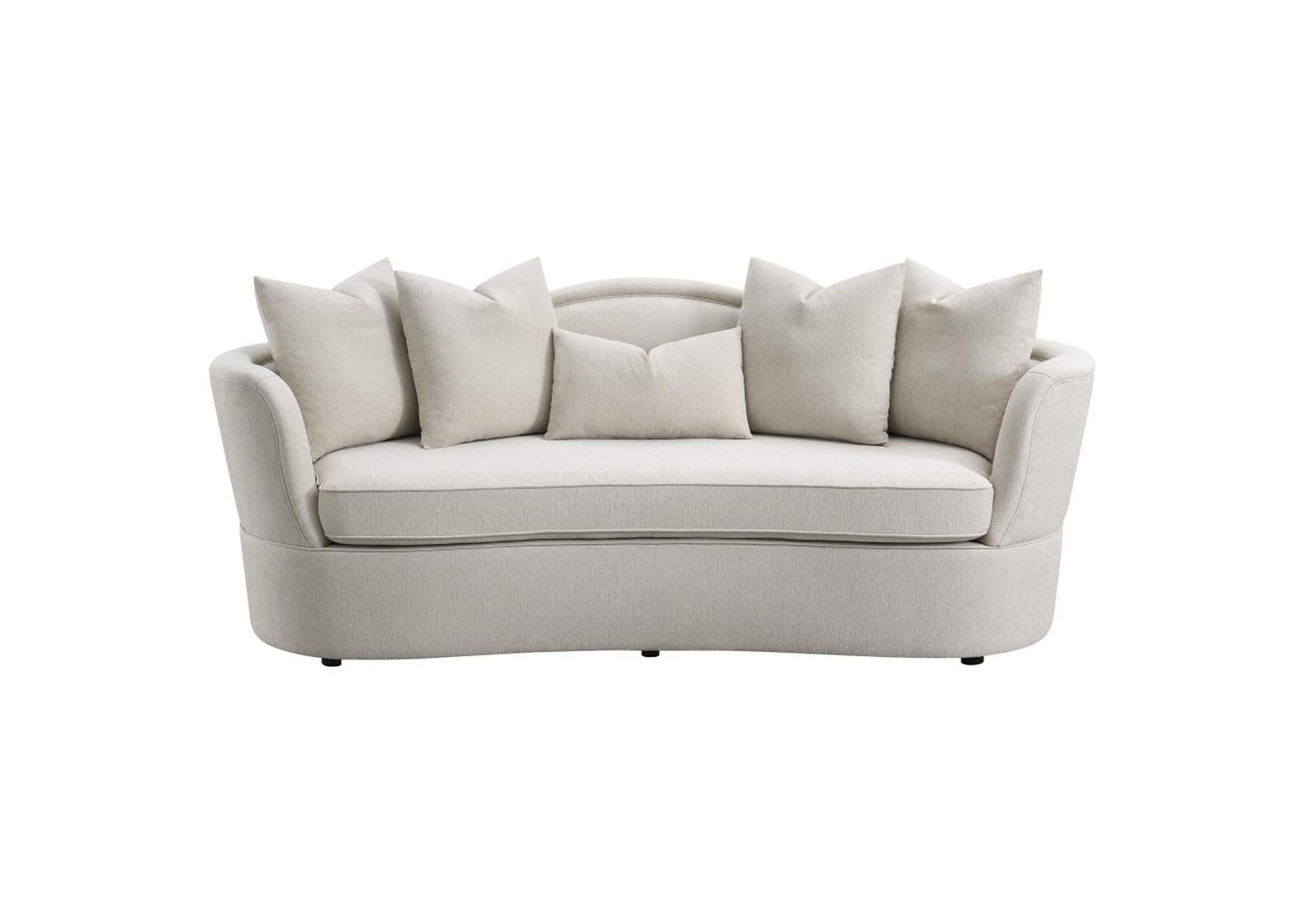 Kamilah 2-piece Upholstered Living Room Set with Camel Back Beige image 6