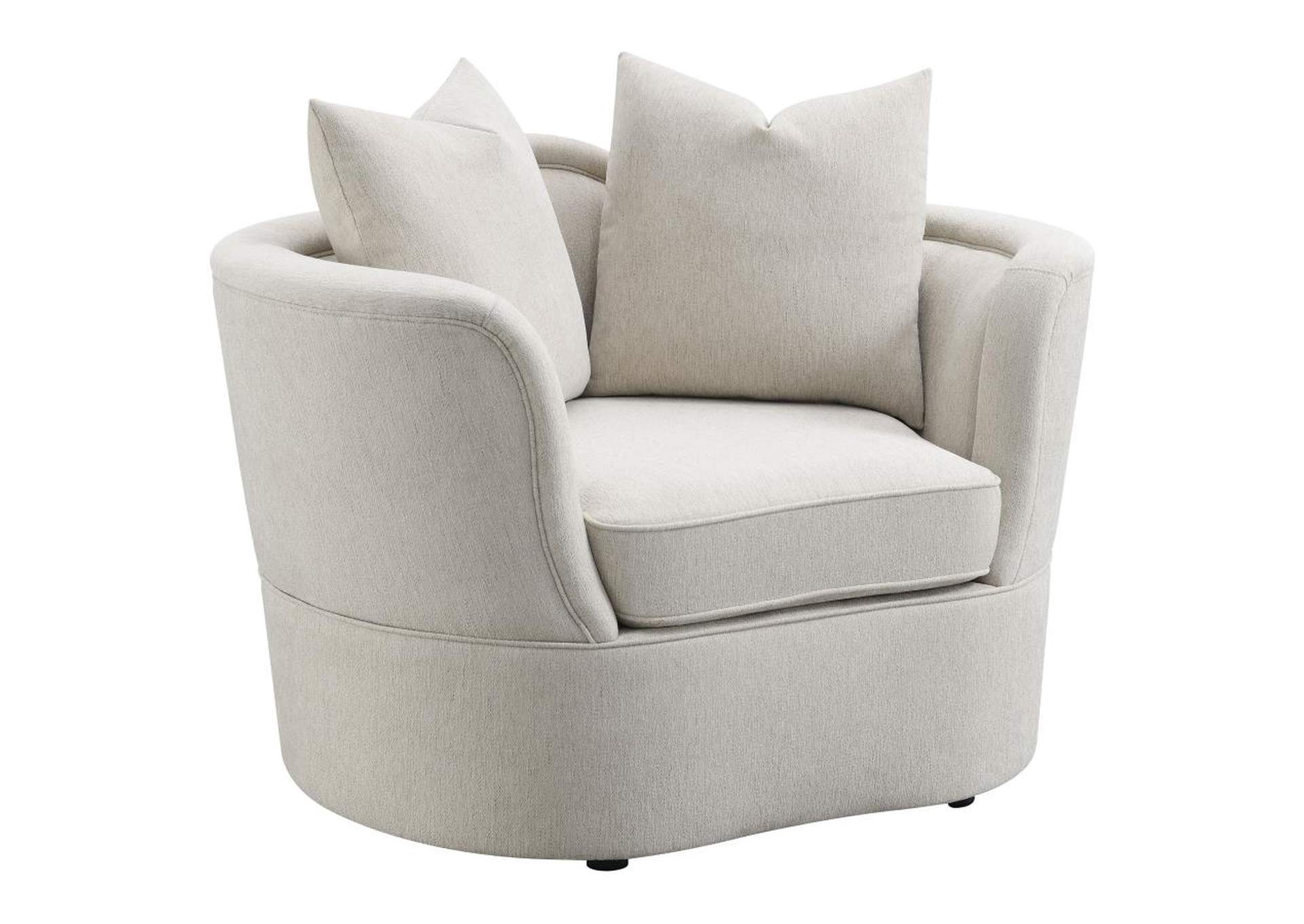 Kamilah 3-piece Upholstered Living Room Set with Camel Back Beige image 9