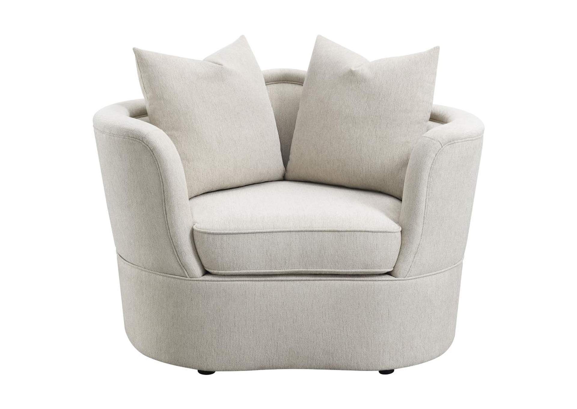 Kamilah 3-piece Upholstered Living Room Set with Camel Back Beige image 10