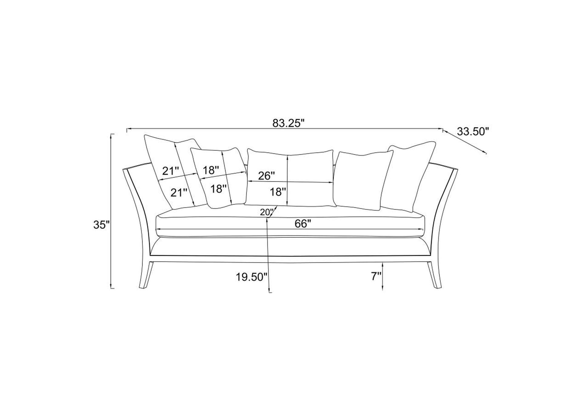 Lorraine 2-piece Upholstered Living Room Set with Flared Arms Beige image 11