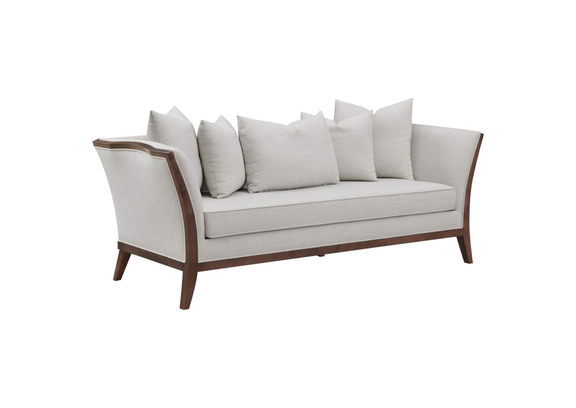 Lorraine 3-piece Upholstered Living Room Set with Flared Arms Beige image 4