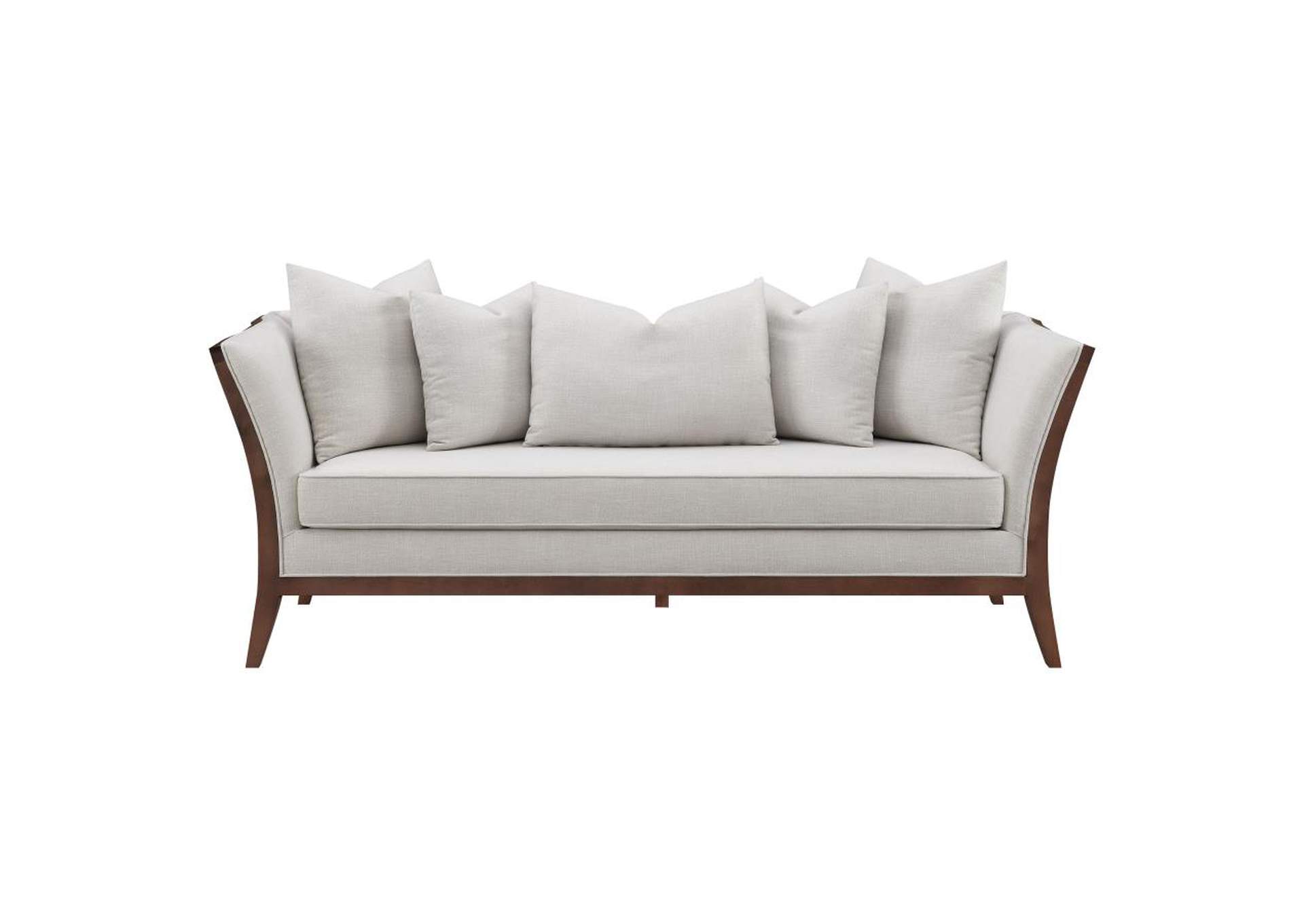 Lorraine 3-piece Upholstered Living Room Set with Flared Arms Beige image 5