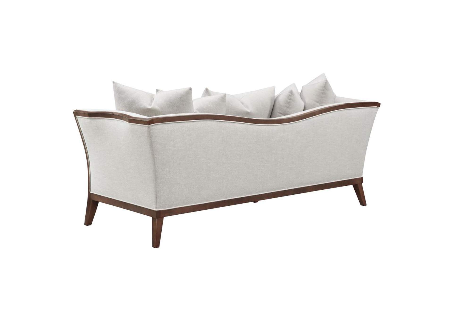 Lorraine 3-piece Upholstered Living Room Set with Flared Arms Beige image 6