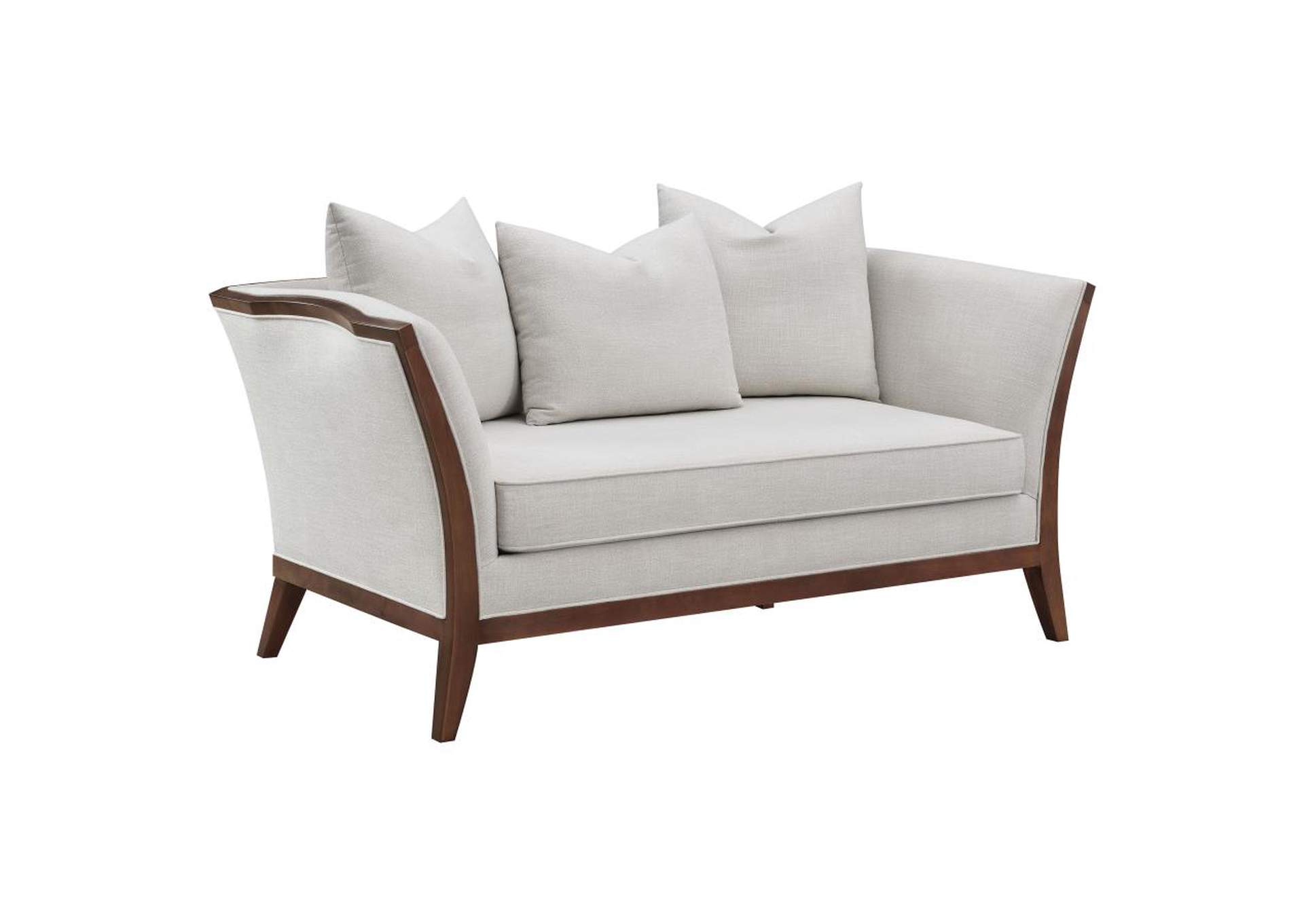Lorraine 3-piece Upholstered Living Room Set with Flared Arms Beige image 7