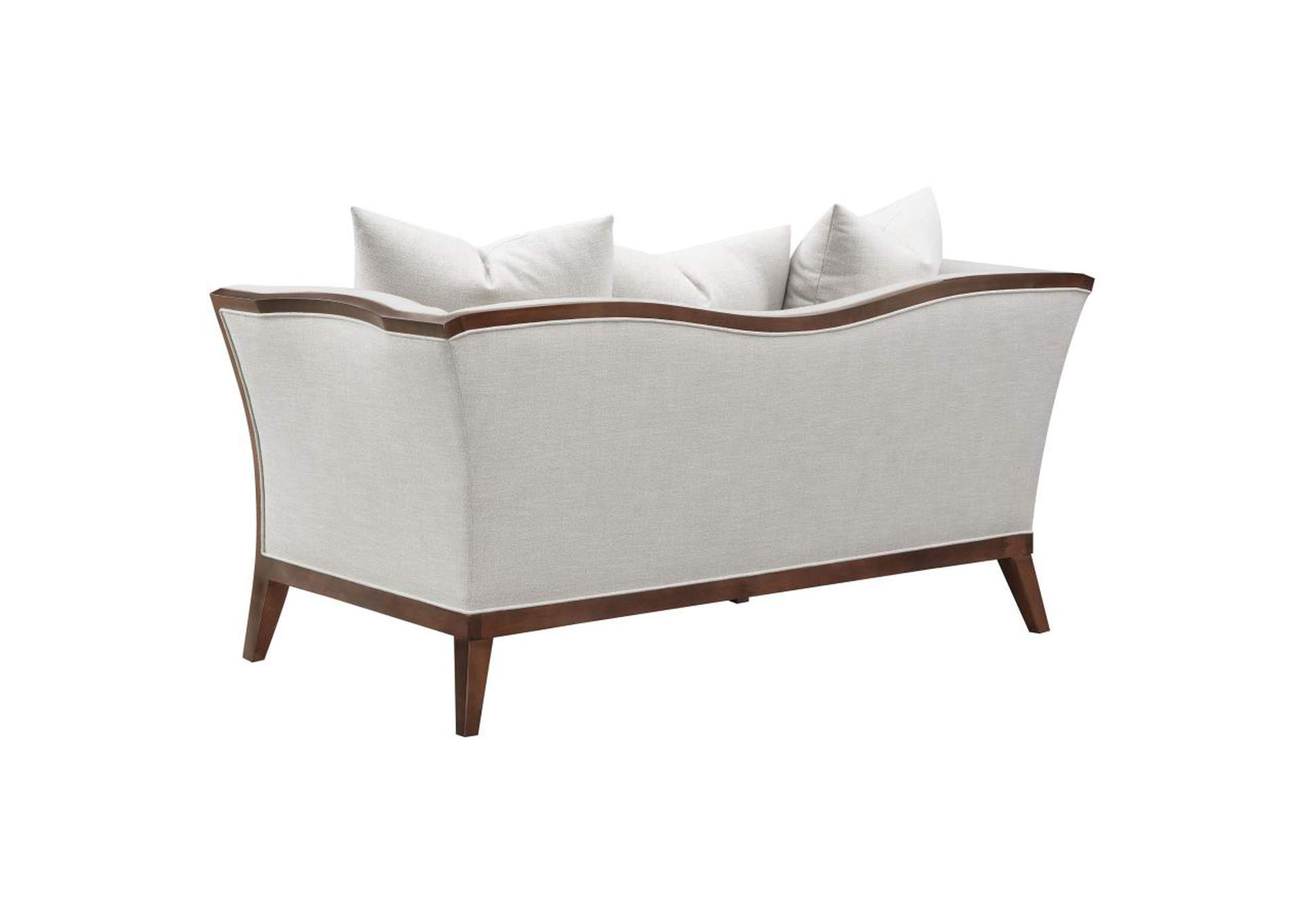 Lorraine 3-piece Upholstered Living Room Set with Flared Arms Beige image 9