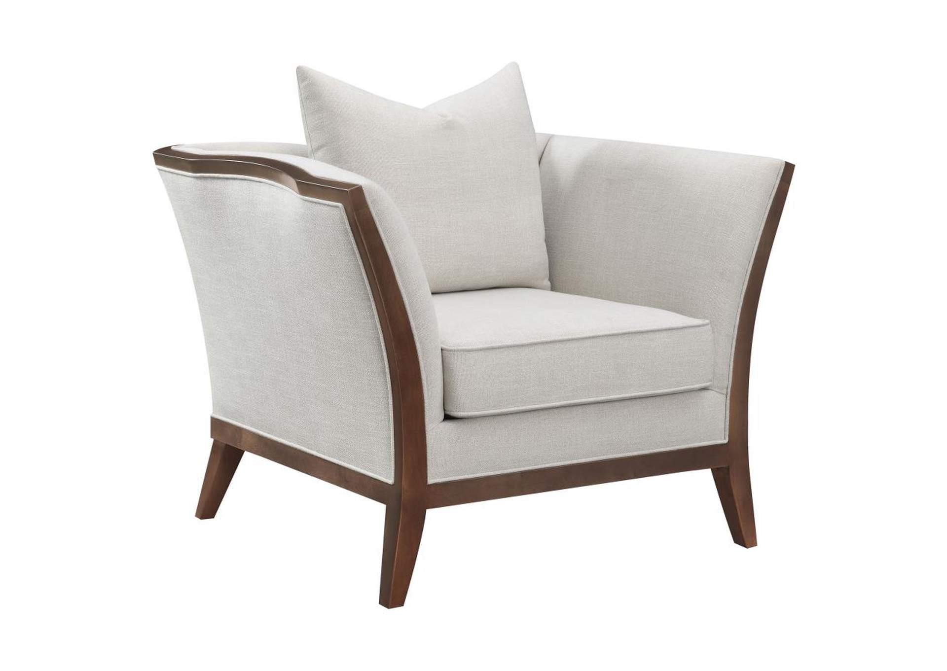 Lorraine 3-piece Upholstered Living Room Set with Flared Arms Beige image 10
