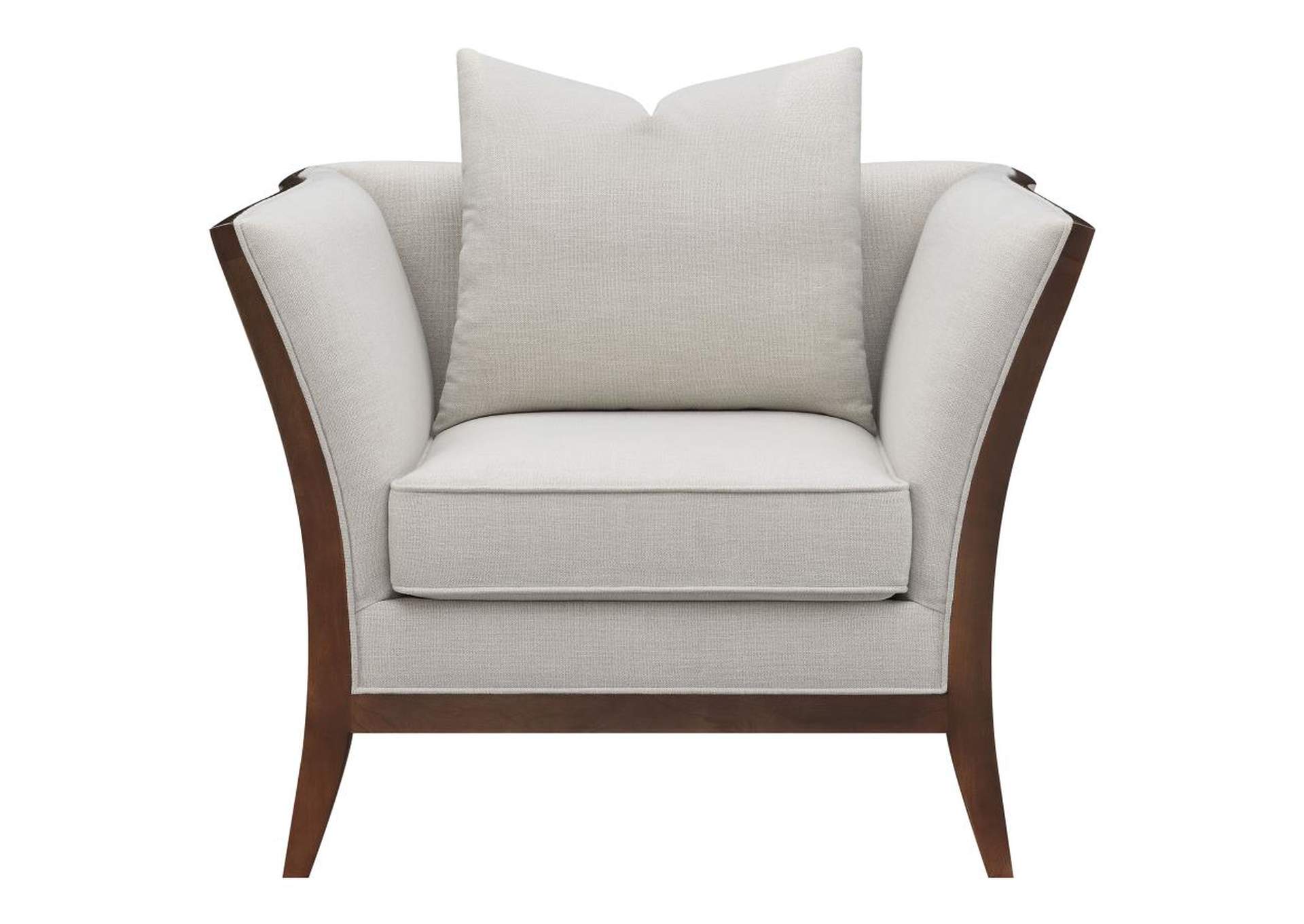 Lorraine 3-piece Upholstered Living Room Set with Flared Arms Beige image 11