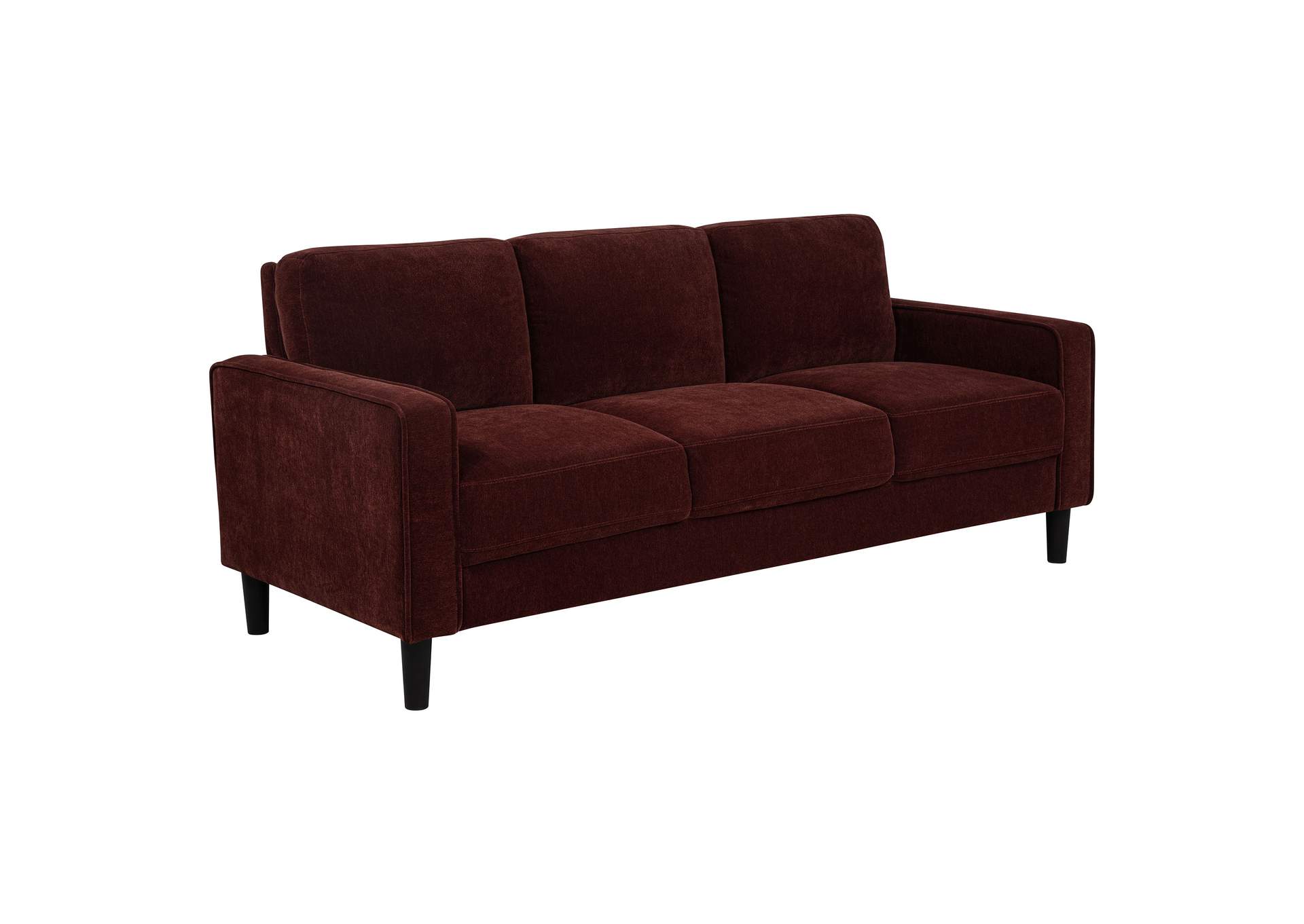 Ruth 2-piece Fabric Upholstered Track Arm Sofa Rust Red image 3