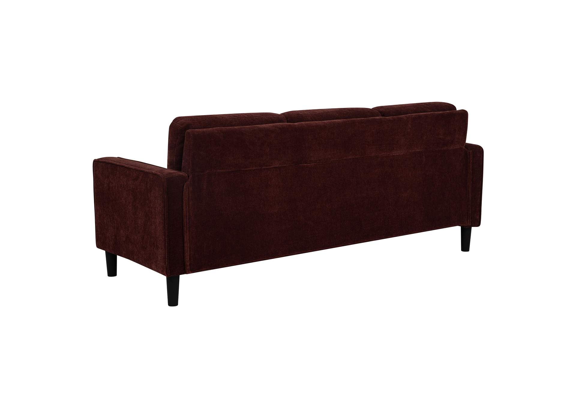 Ruth 2-piece Fabric Upholstered Track Arm Sofa Rust Red image 5