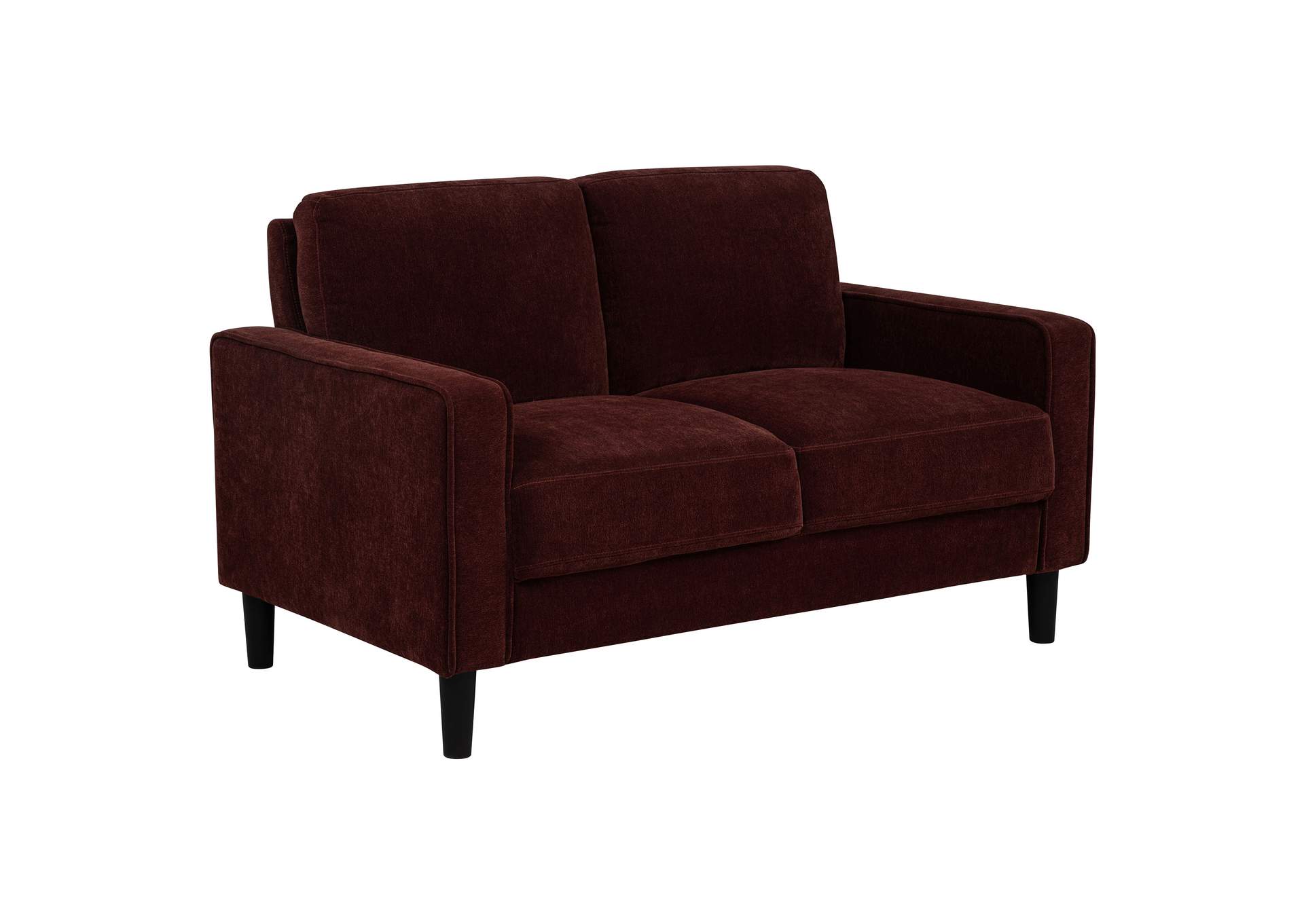 Ruth 2-piece Fabric Upholstered Track Arm Sofa Rust Red image 7