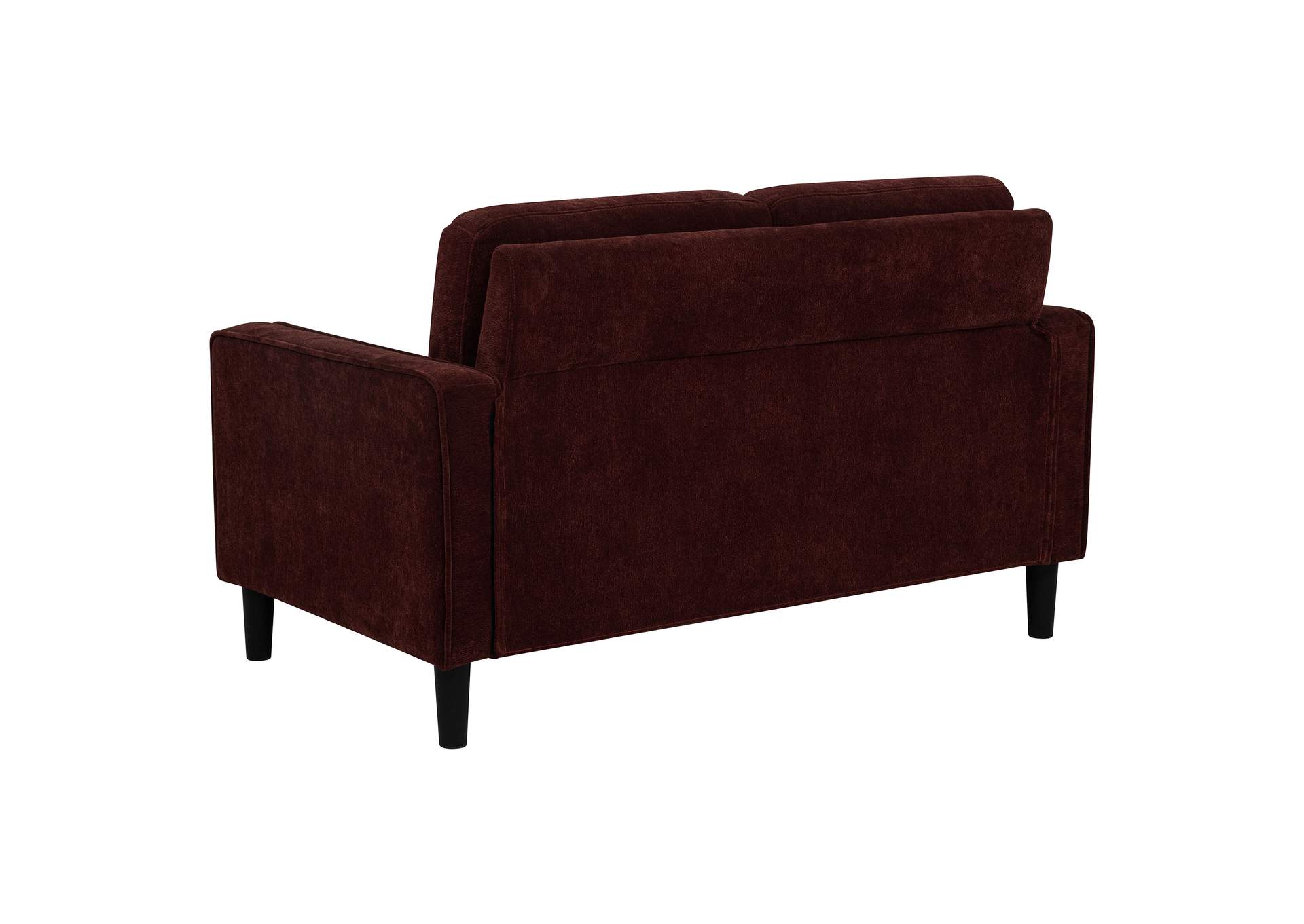 Ruth 2-piece Fabric Upholstered Track Arm Sofa Rust Red image 9