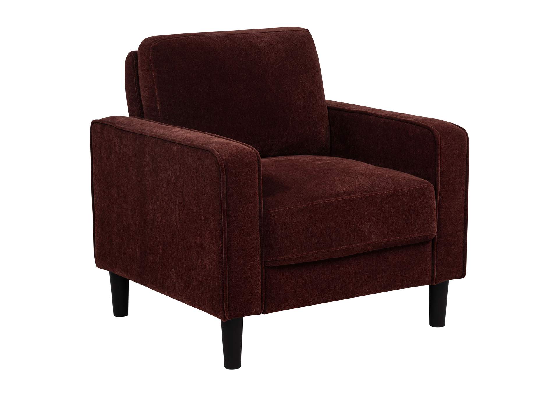 Ruth 3-piece Fabric Upholstered Track Arm Sofa Rust Red image 11