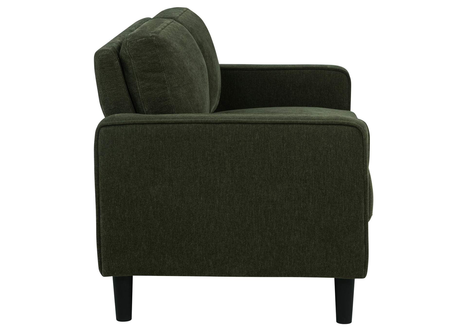 Ruth 3-piece Fabric Upholstered Track Arm Sofa Matcha Green image 3