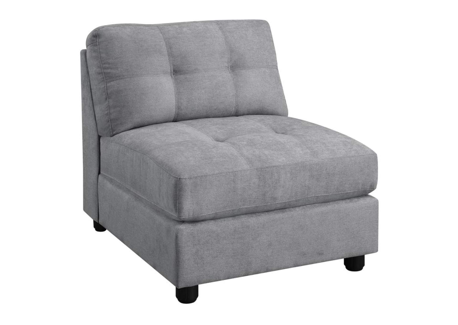7-piece Upholstered Modular Tufted Sectional Dove image 1