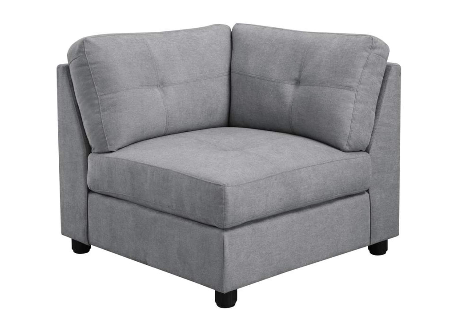 7-piece Upholstered Modular Tufted Sectional Dove image 3