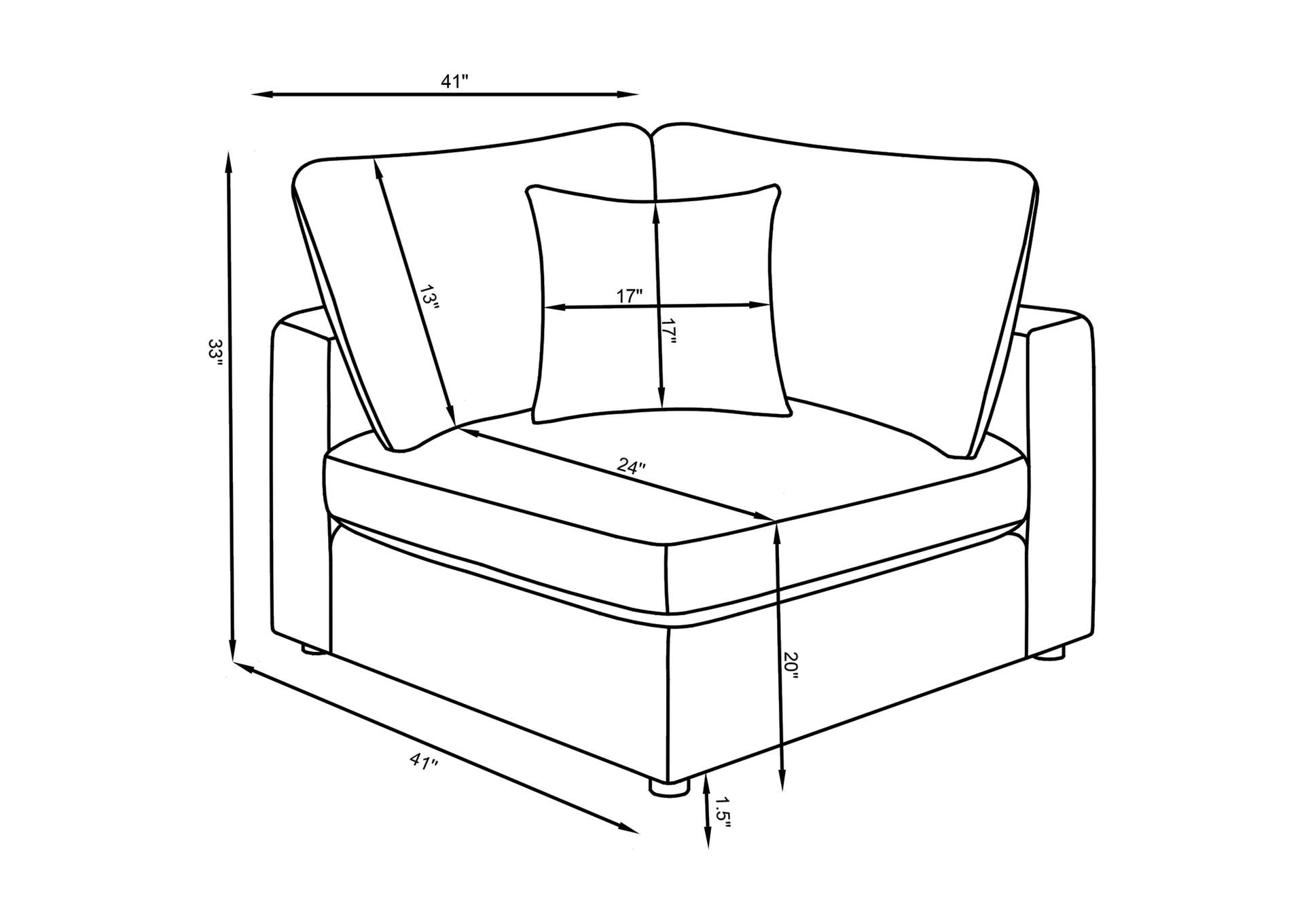 Serene 4-piece Upholstered Modular Sectional Sofa Charcoal