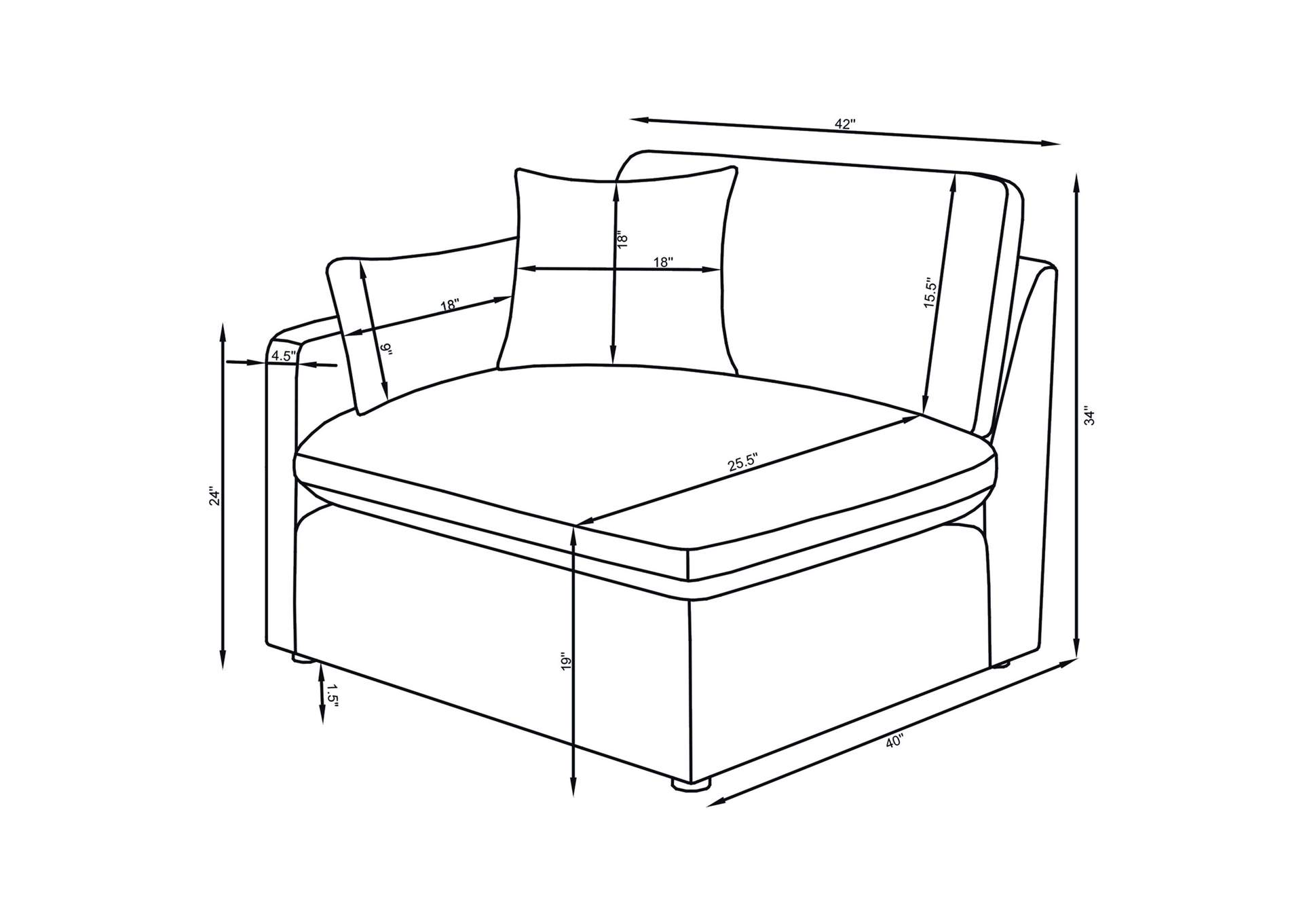 Hobson 4-piece Upholstered Modular Sectional Sofa Ivory image 9