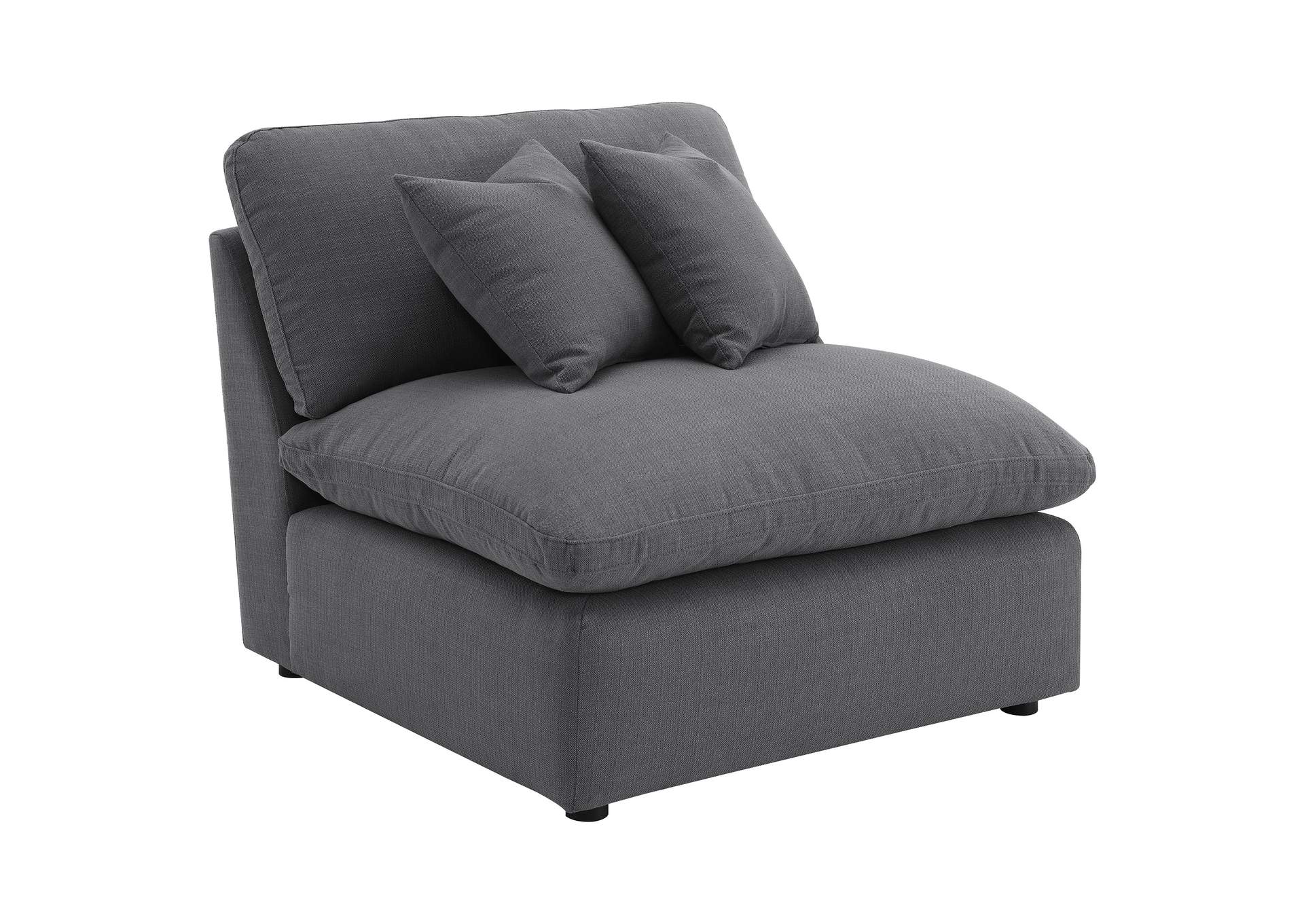 Hobson 4-piece Upholstered Modular Sectional Sofa Charcoal image 4