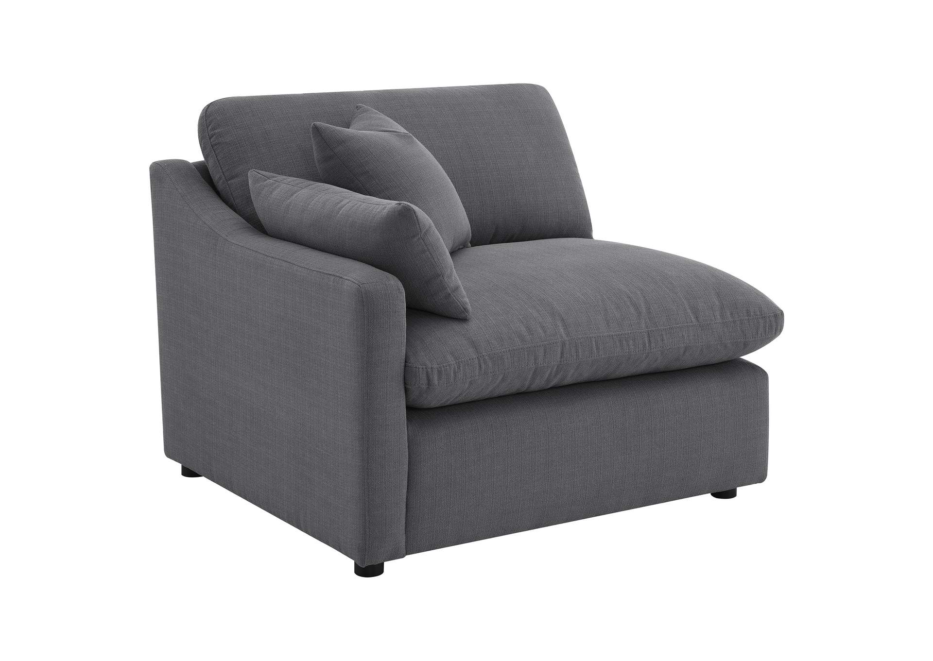 Hobson 4-piece Upholstered Modular Sectional Sofa Charcoal image 5