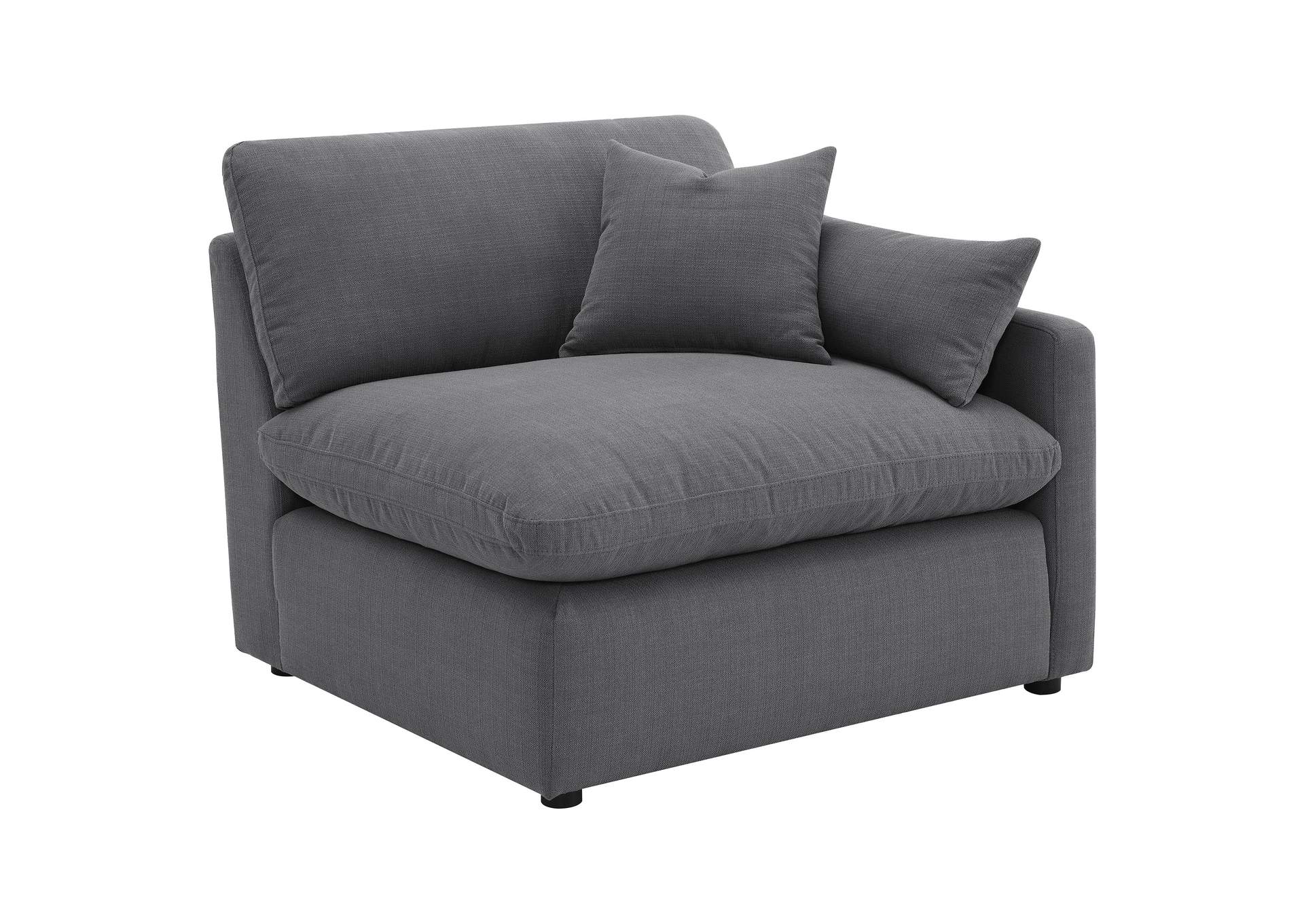Hobson 4-piece Upholstered Modular Sectional Sofa Charcoal image 6