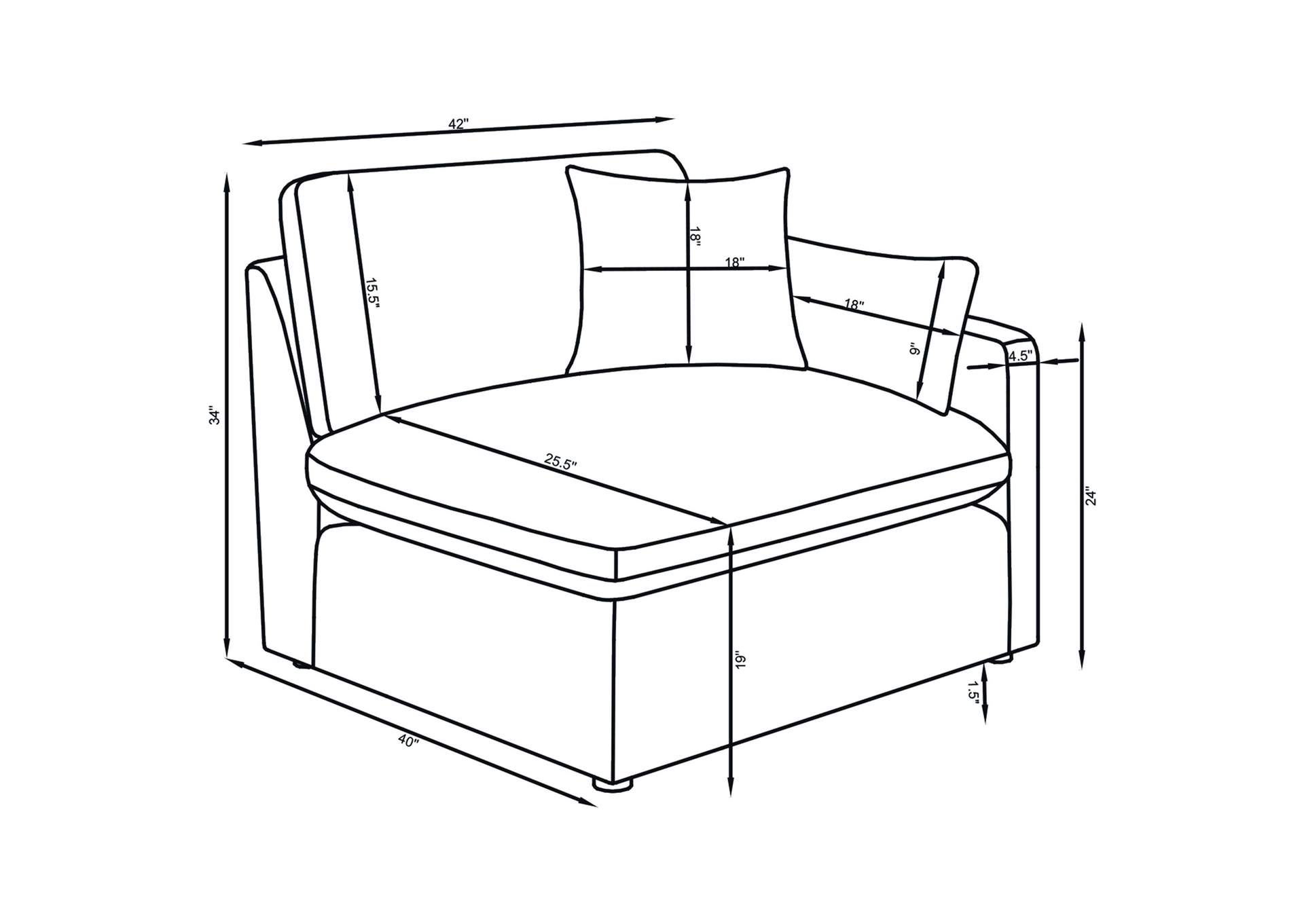 Hobson 4-piece Upholstered Modular Sectional Sofa Charcoal image 11