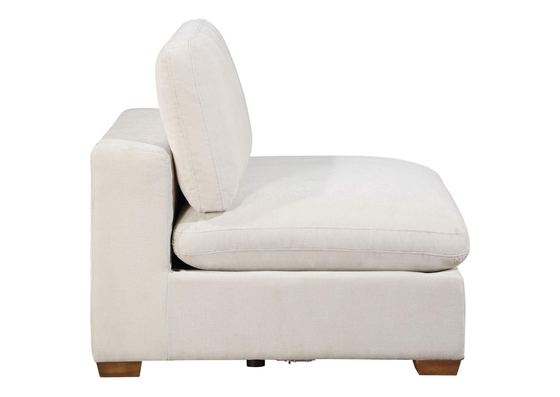 Lakeview Upholstered Armless Chair Ivory