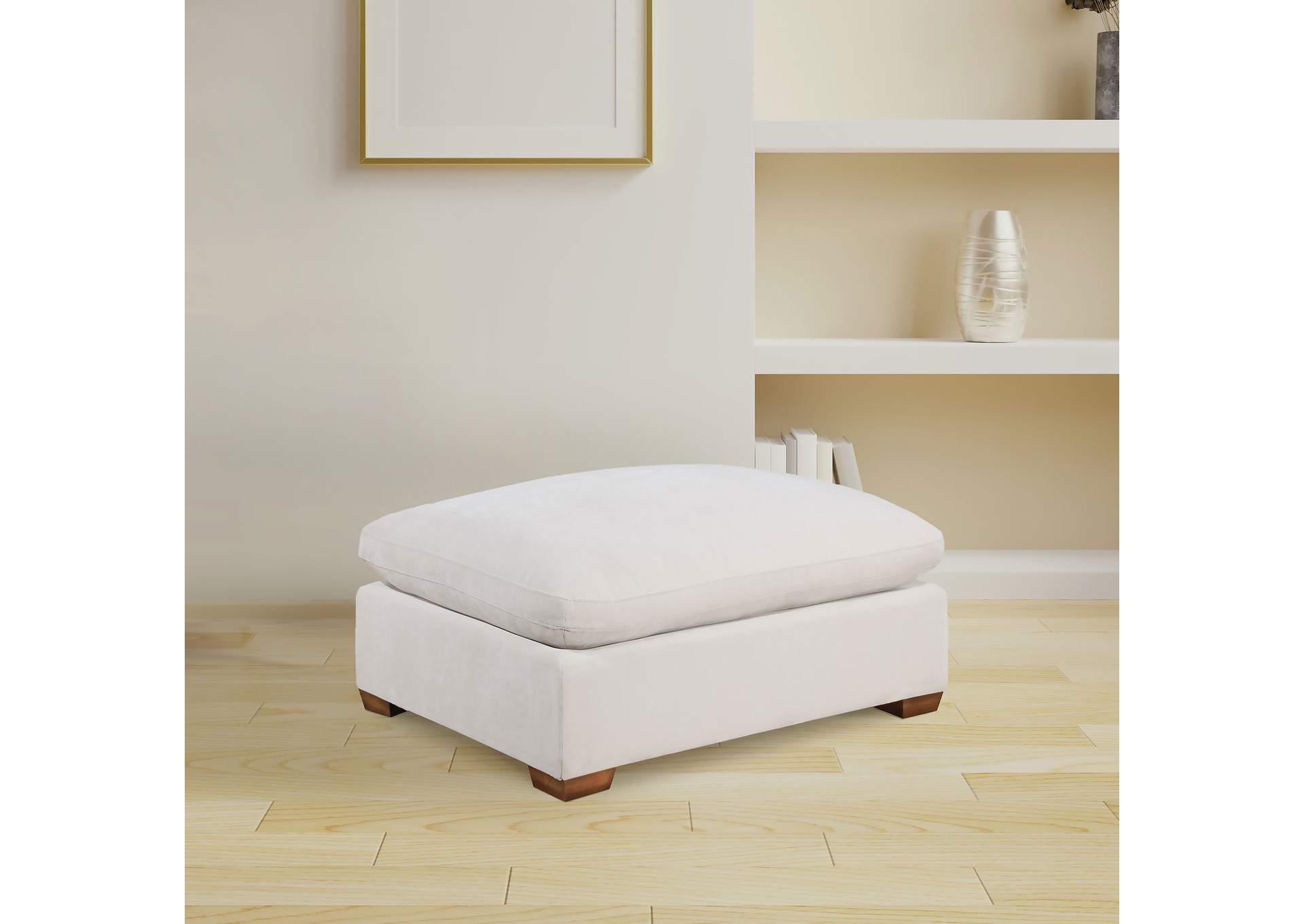 Lakeview Rectangular Upholstered Ottoman Ivory image 4